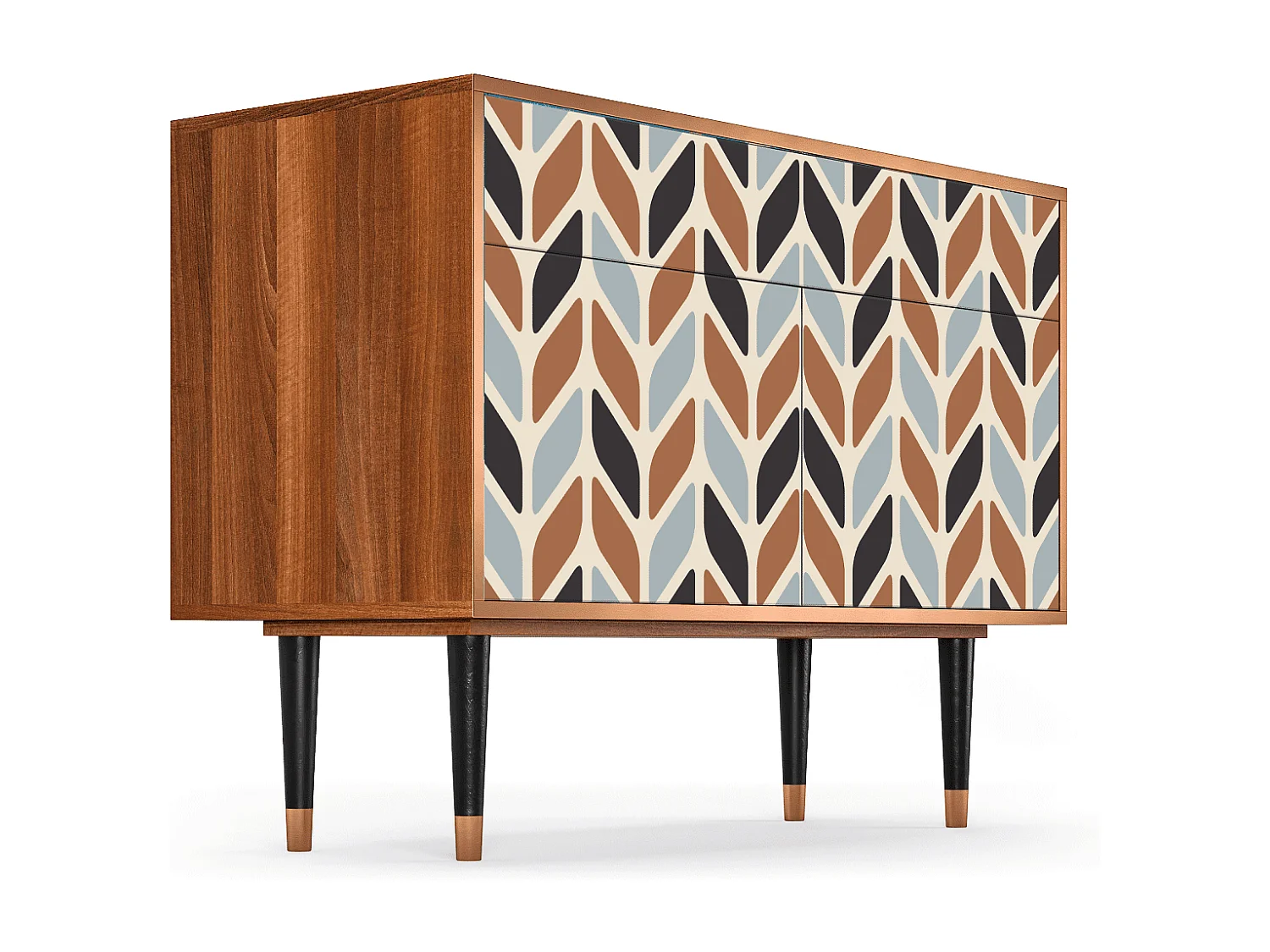 Buffet - 115x85x48 cm - BS4 - Beige Laure, Noyer