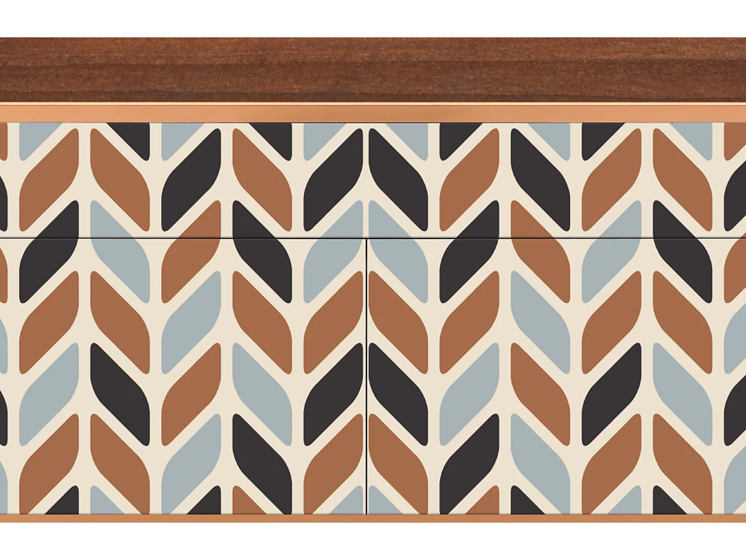 Buffet - 115x85x48 cm - BS4 - Beige Laure, Noyer