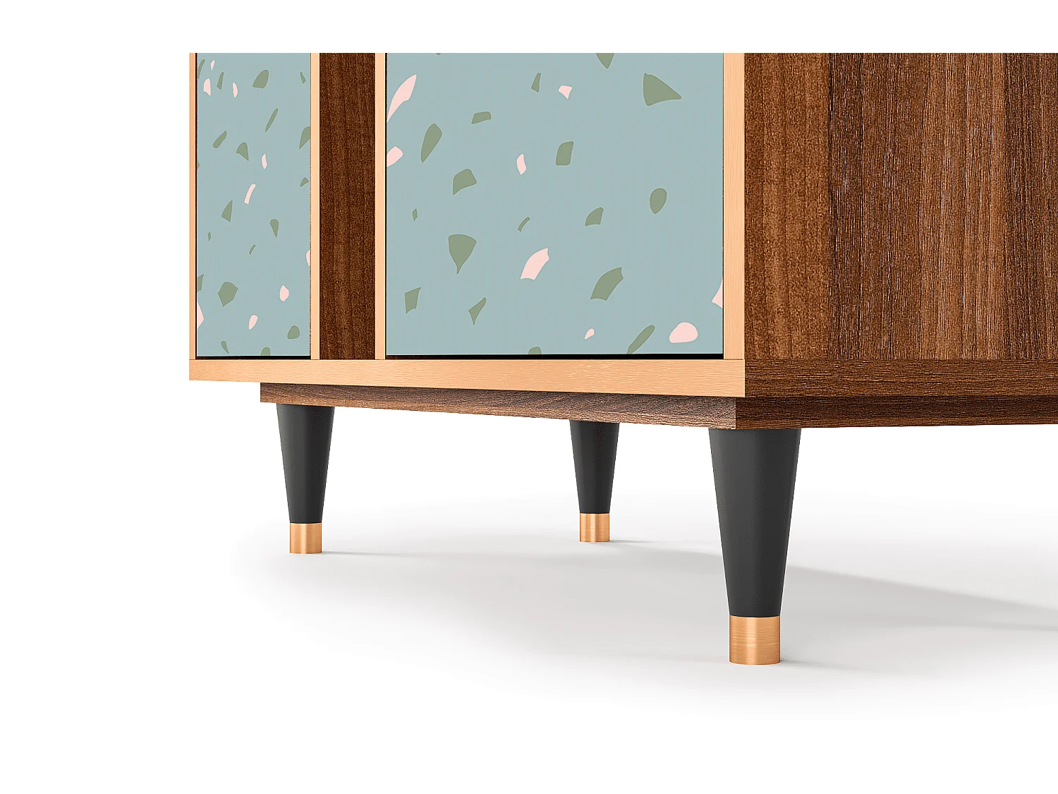 Sideboard - 94х96х41 cm - BS5 - Blue Drops, Walnuss