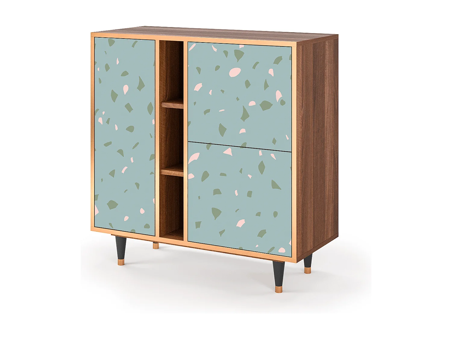 Buffet - 94х96х41 cm - BS5 - Blue Drops, Noyer