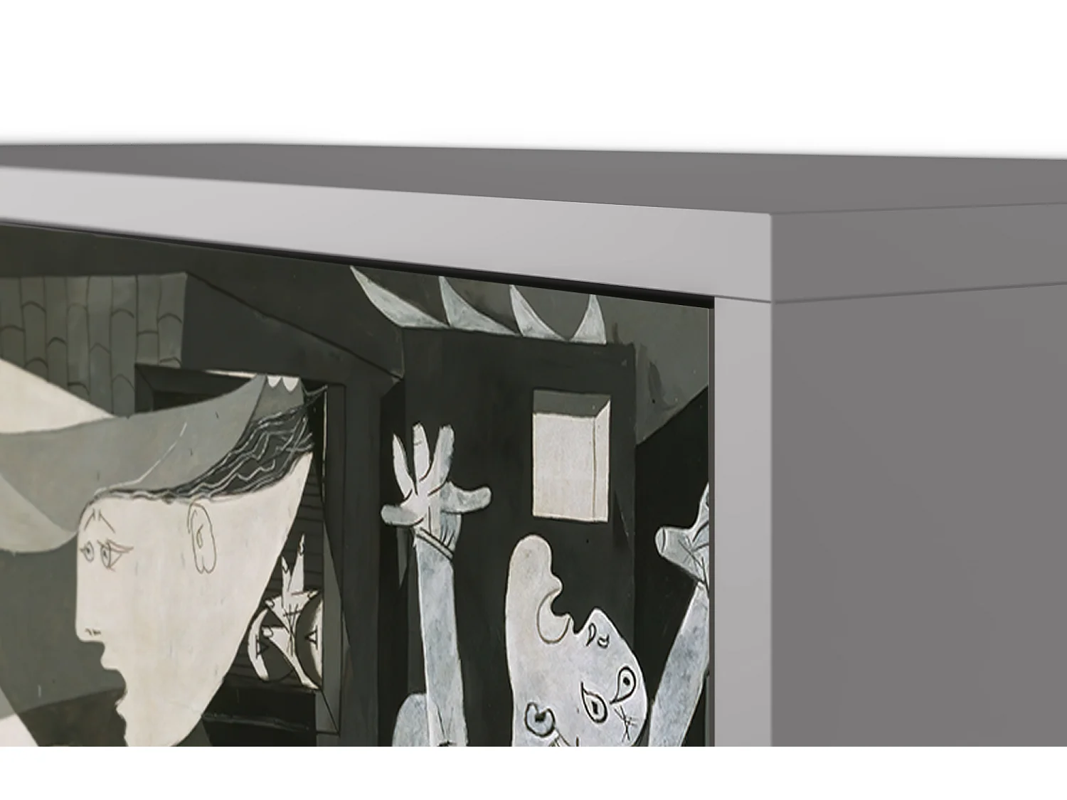 Kredens - 115х84х41 cm - S3 - Guernica by Picasso, Szary