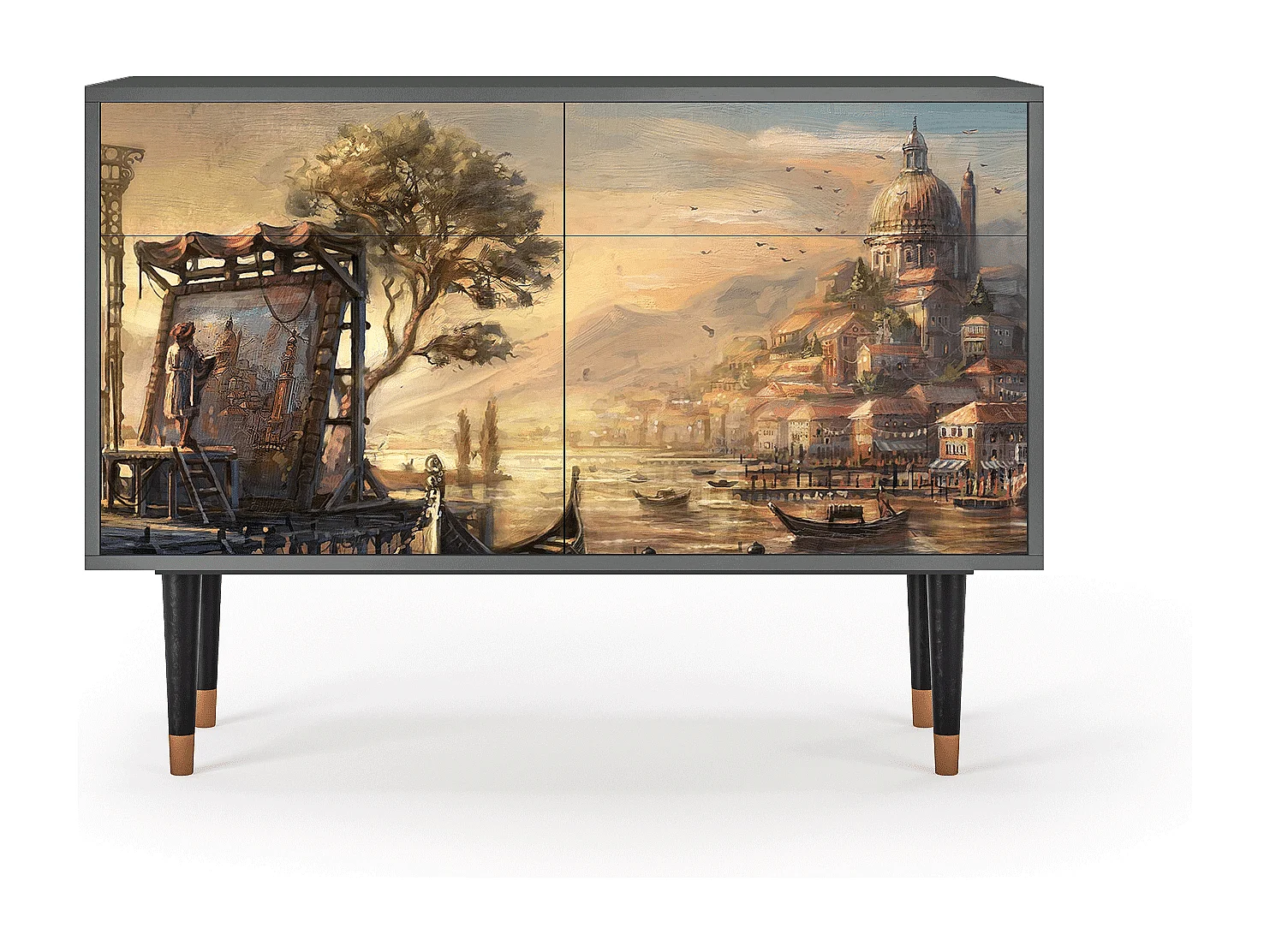 Dressoir - 115x85x48 cm - BS4 - Venice, Antraciet