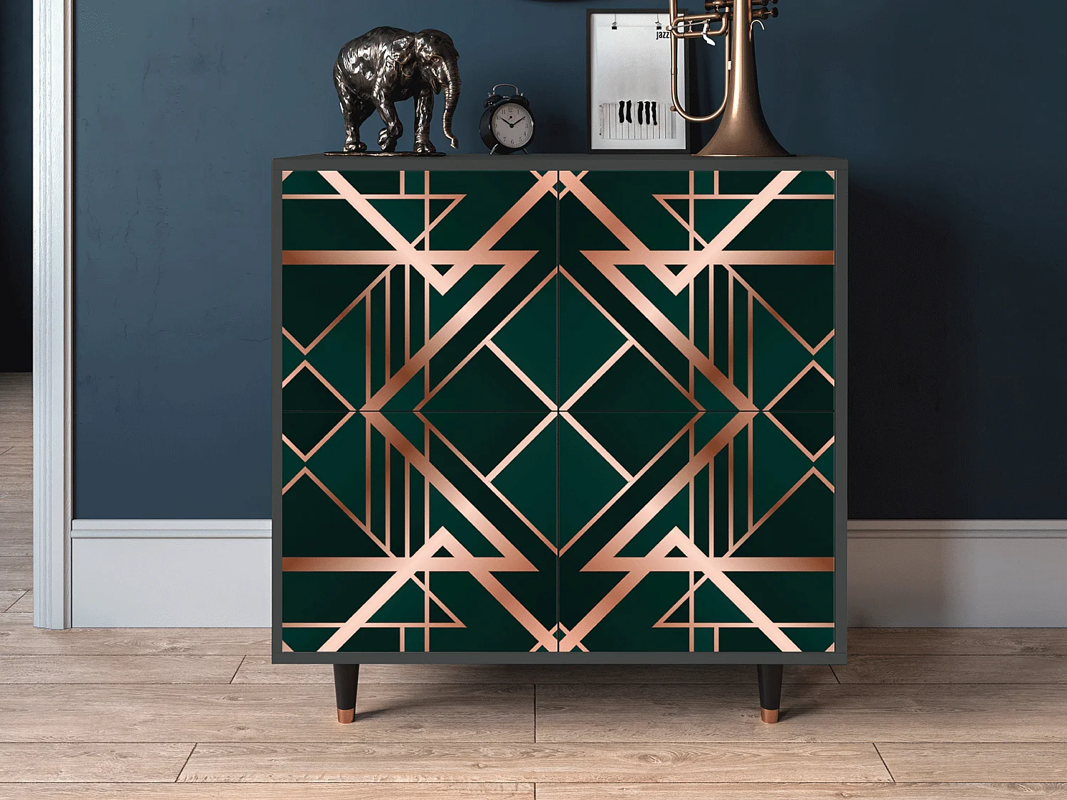 Sideboard - 94x96x48 cm - BS3 - Emerald Gatsby, Anthrazit