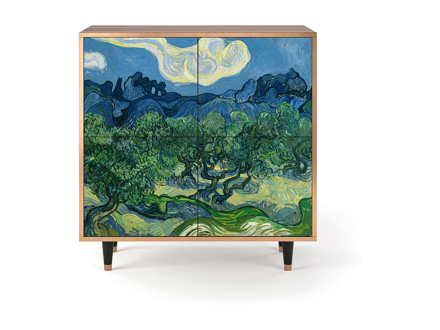 Kredens - 94x96x48 cm - BS3 - The Oil Trees, Orzech