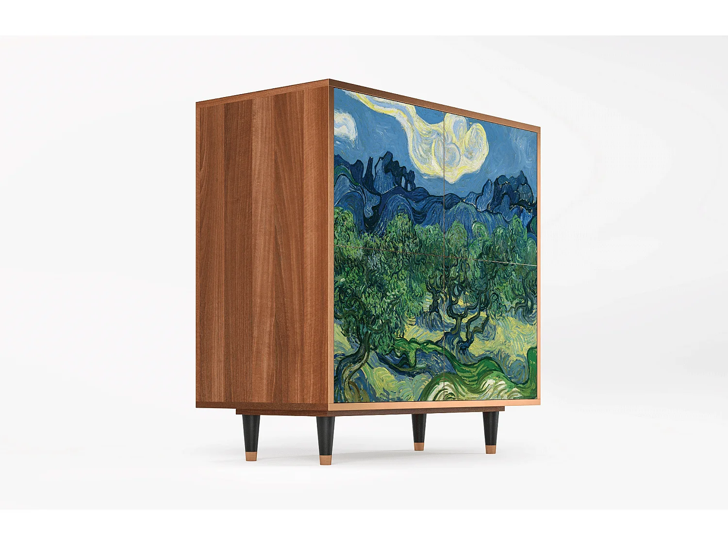 Kredens - 94x96x48 cm - BS3 - The Oil Trees, Orzech