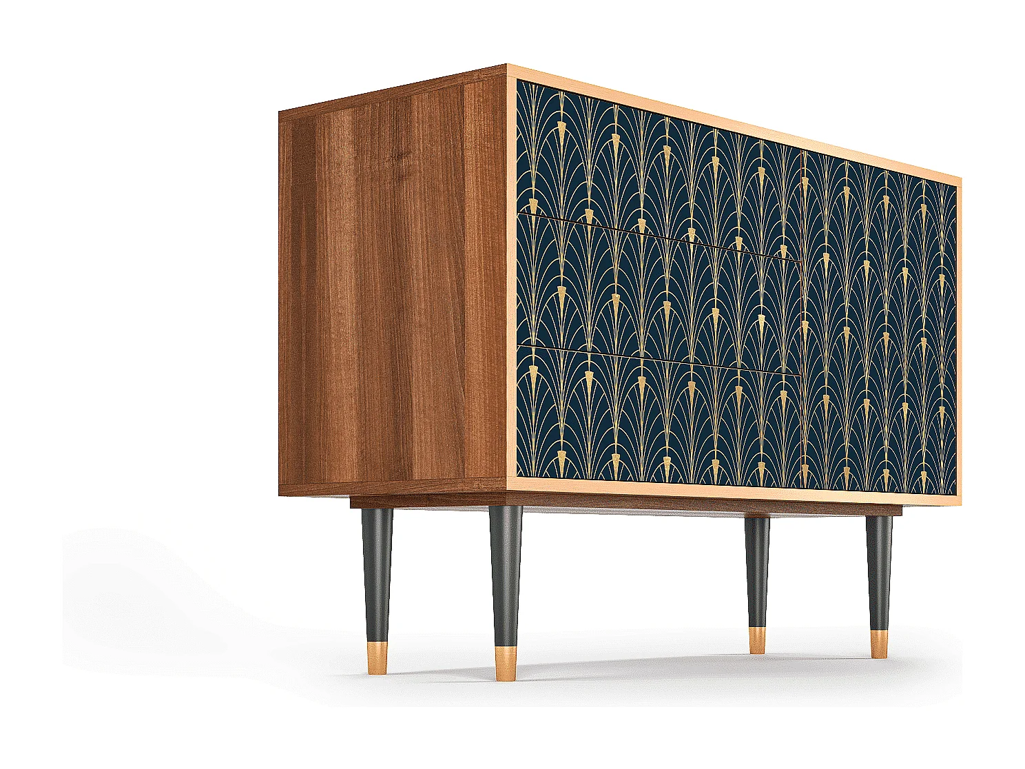 Kredens - 115х84х41 cm - S3 - Flower of the Nile, Orzech