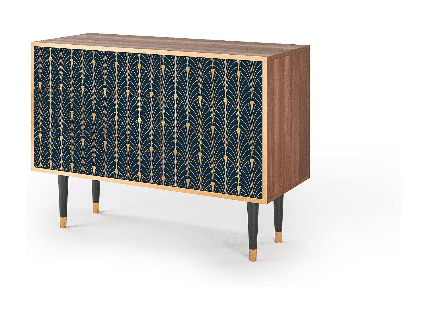 Buffet - 115х84х41 cm - S3 - Flower of the Nile, Noyer