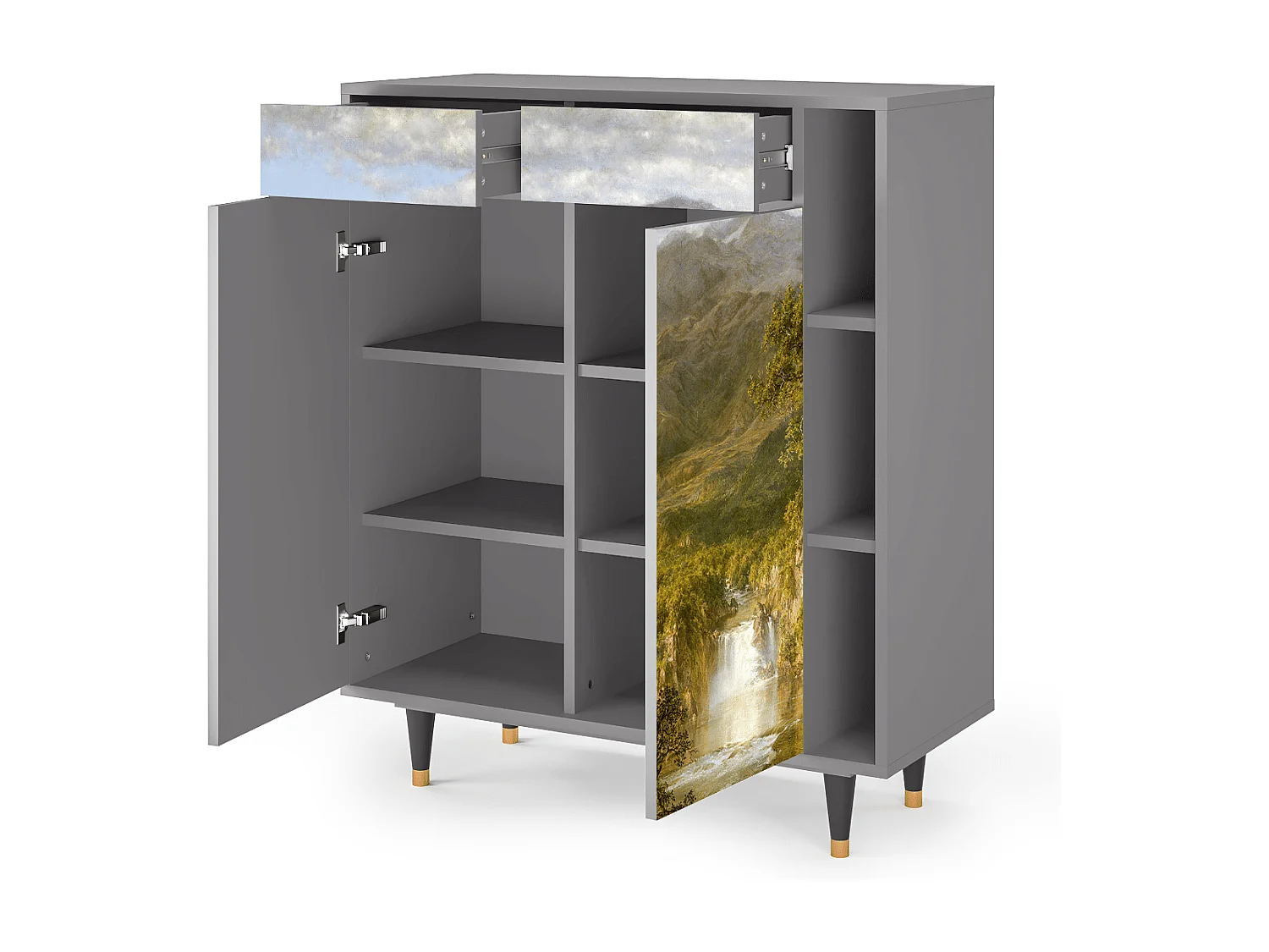 Sideboard - 96х110х41 cm - BS6 - The Heart of the Andes , Grau