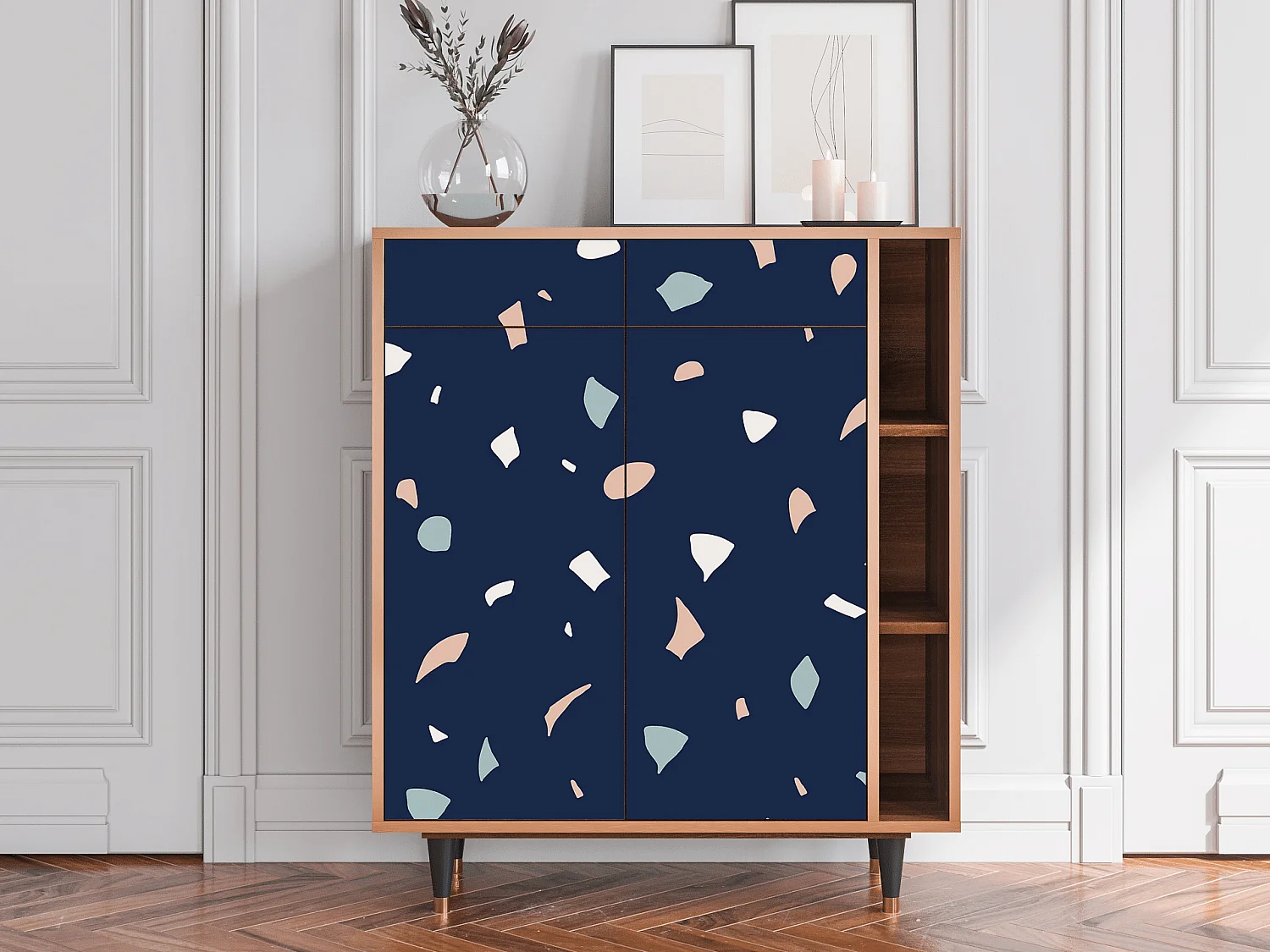 Dressoir - 96х110х41 cm - BS6 - Space Satellites, Walnoot