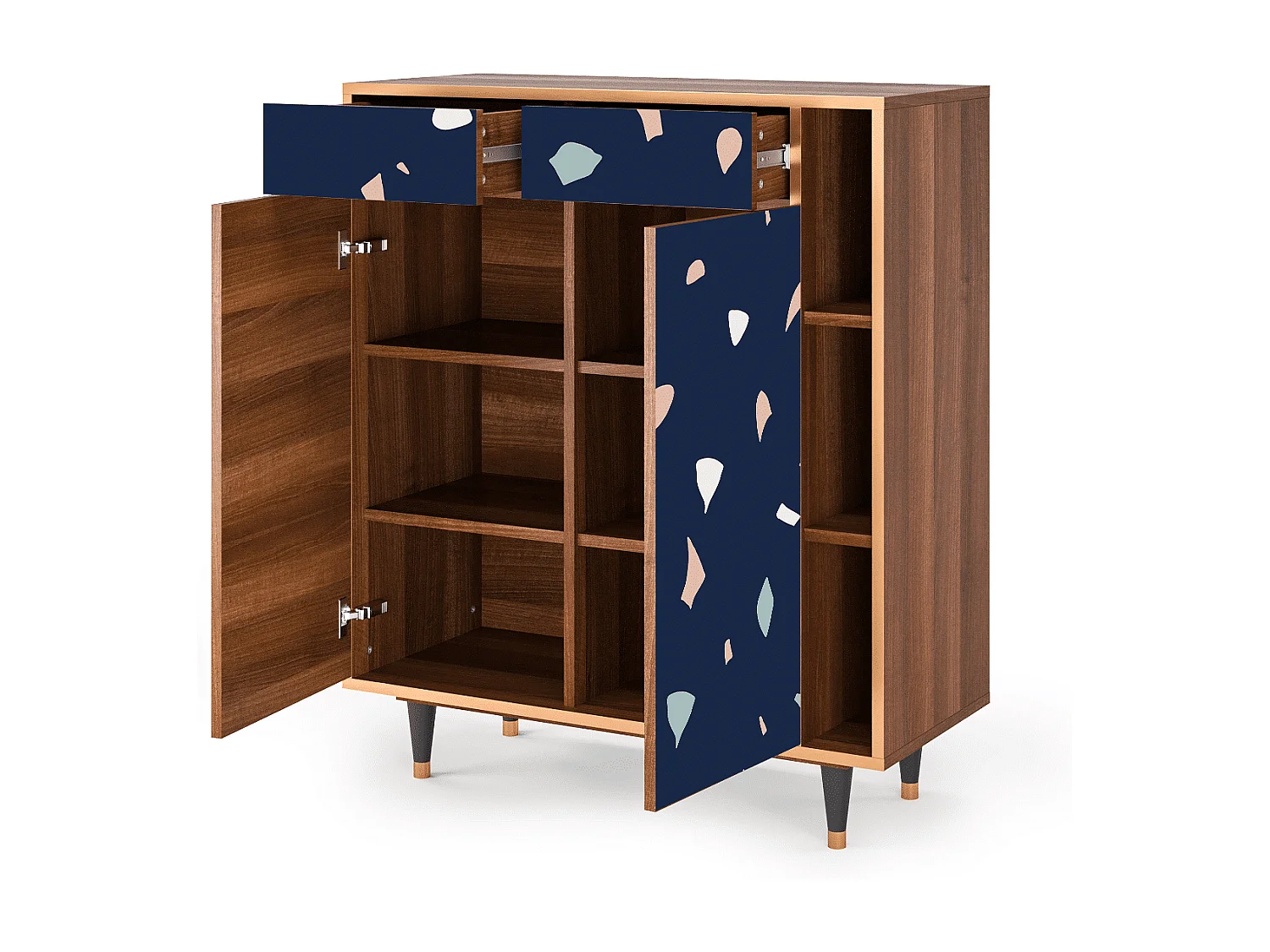 Dressoir - 96х110х41 cm - BS6 - Space Satellites, Walnoot