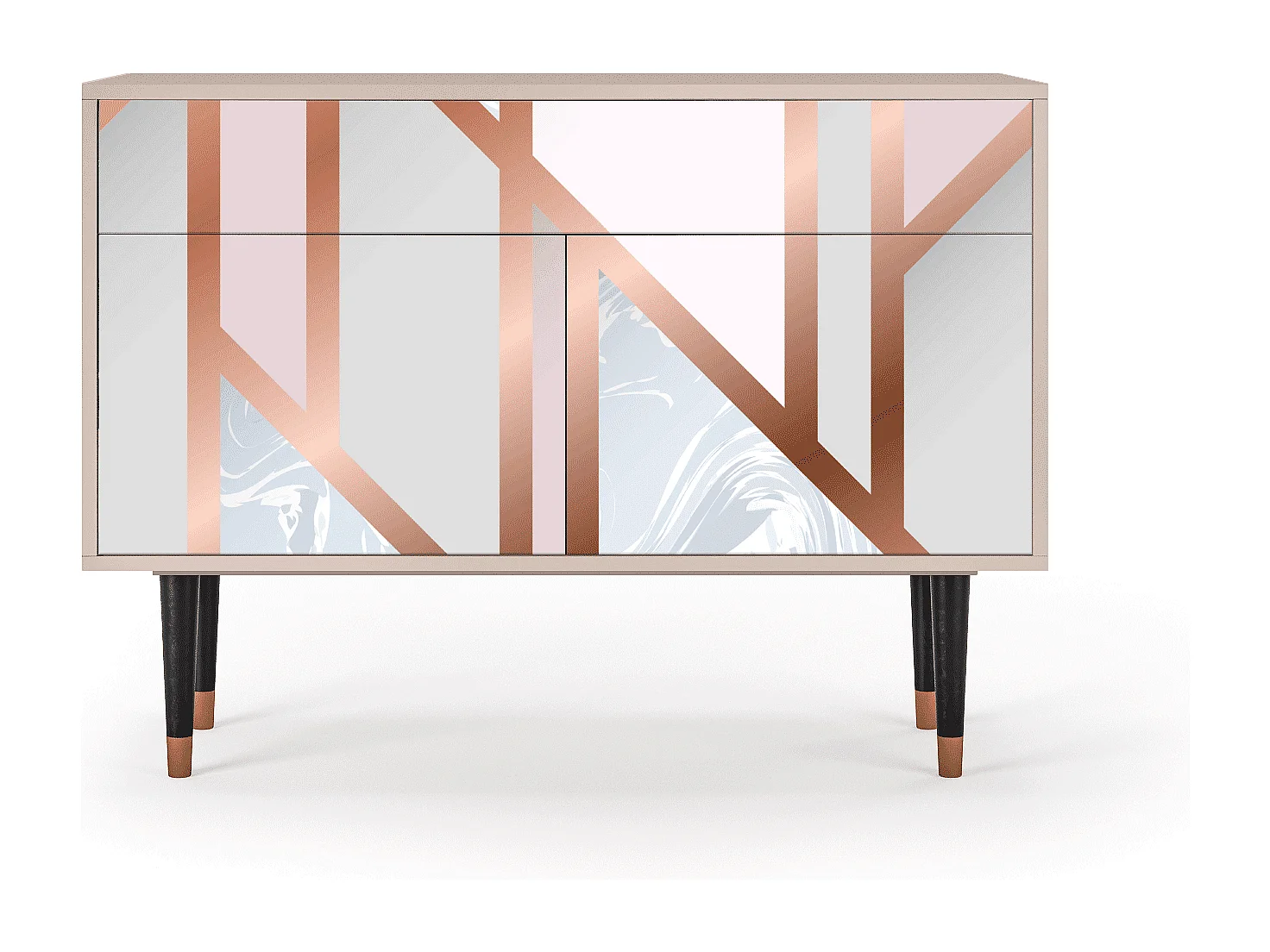 Kredens - 115x85x48 cm - BS4 - Champagne Story, Latte