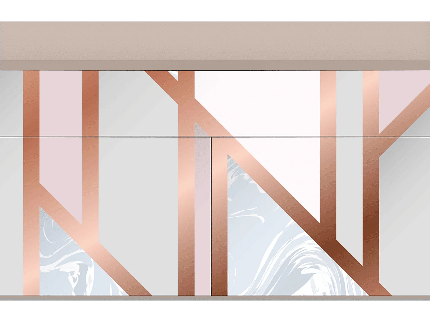 Kredens - 115x85x48 cm - BS4 - Champagne Story, Latte