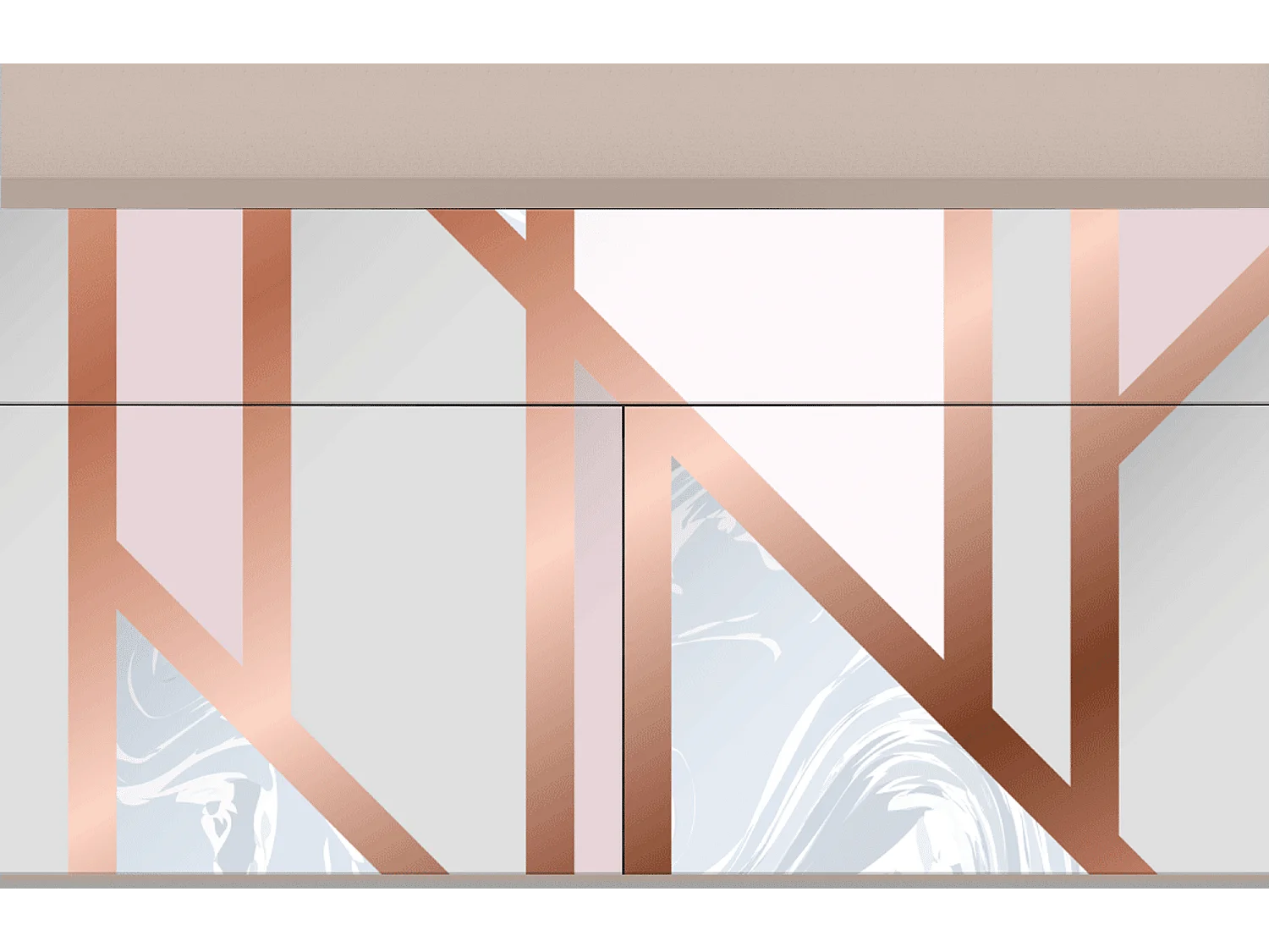 Kredens - 115x85x48 cm - BS4 - Champagne Story, Latte