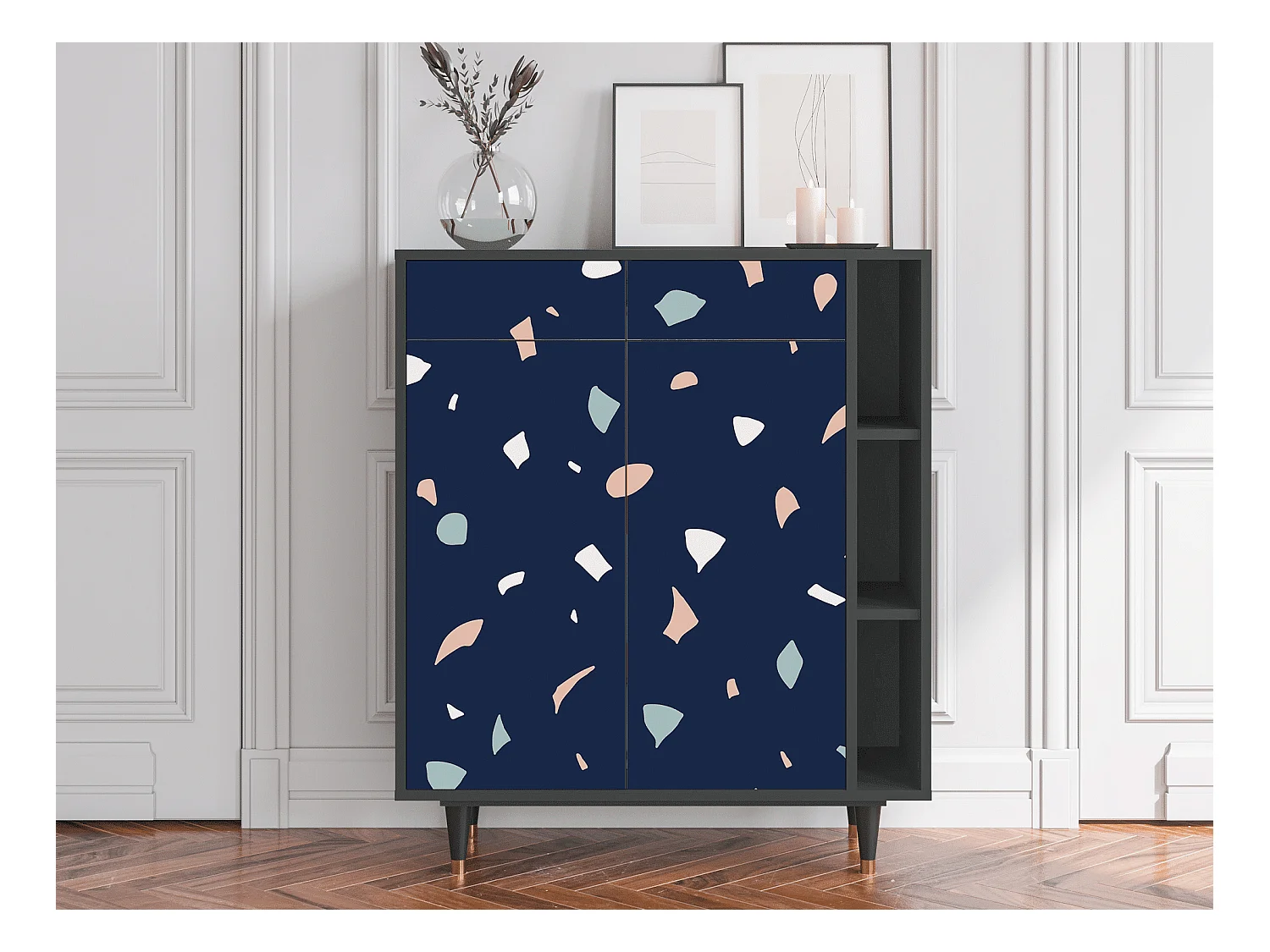 Dressoir - 96х110х41 cm - BS6 - Space Satellites, Antraciet