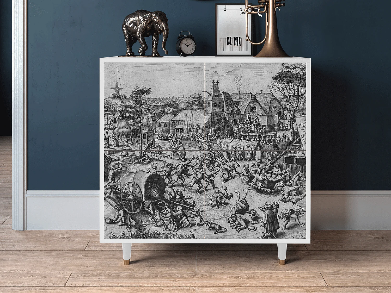 Kredens - 94x96x48 cm - BS3 - The Festival of Saint, Biały