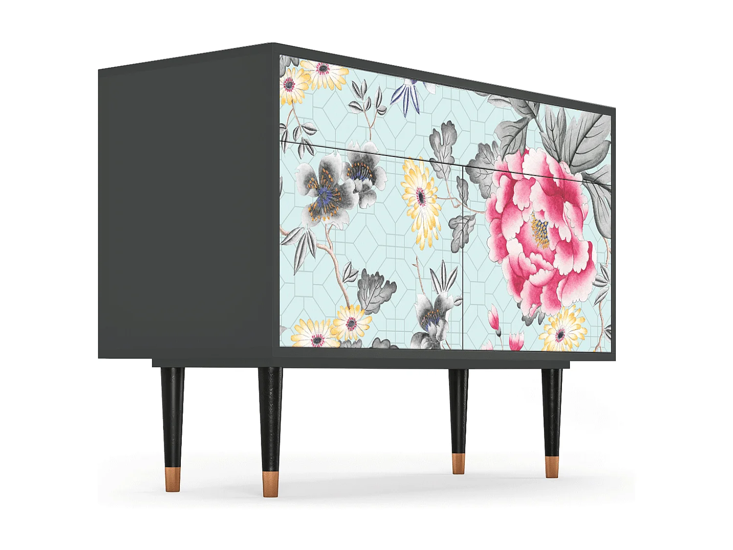 Kredens - 115x85x48 cm - BS4 - Sky Garden, Antracyt