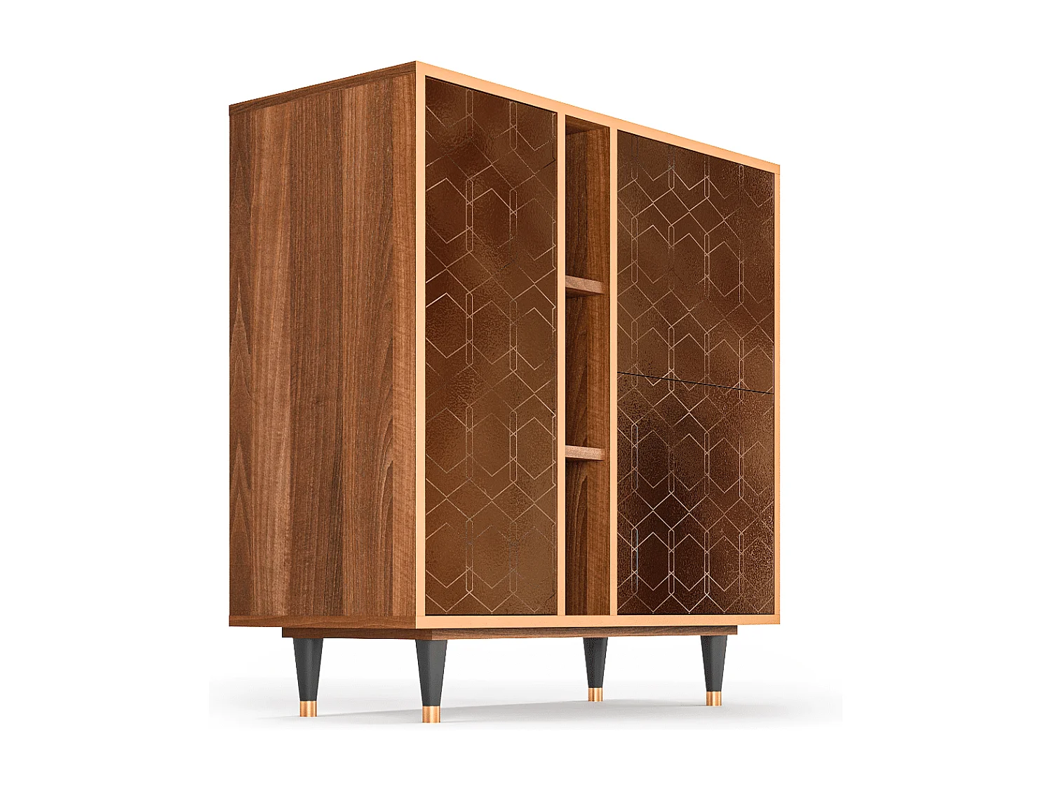 Buffet - 94х96х41 cm - BS5 - Chocolate Bar, Noyer