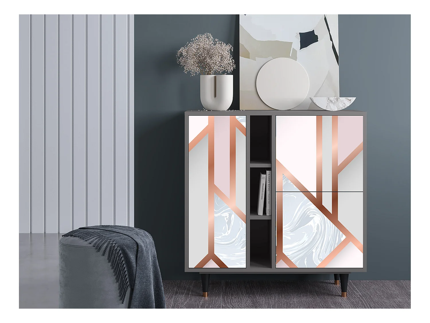 Sideboard - 94х96х41 cm - BS5 - Champagne Story, Grau