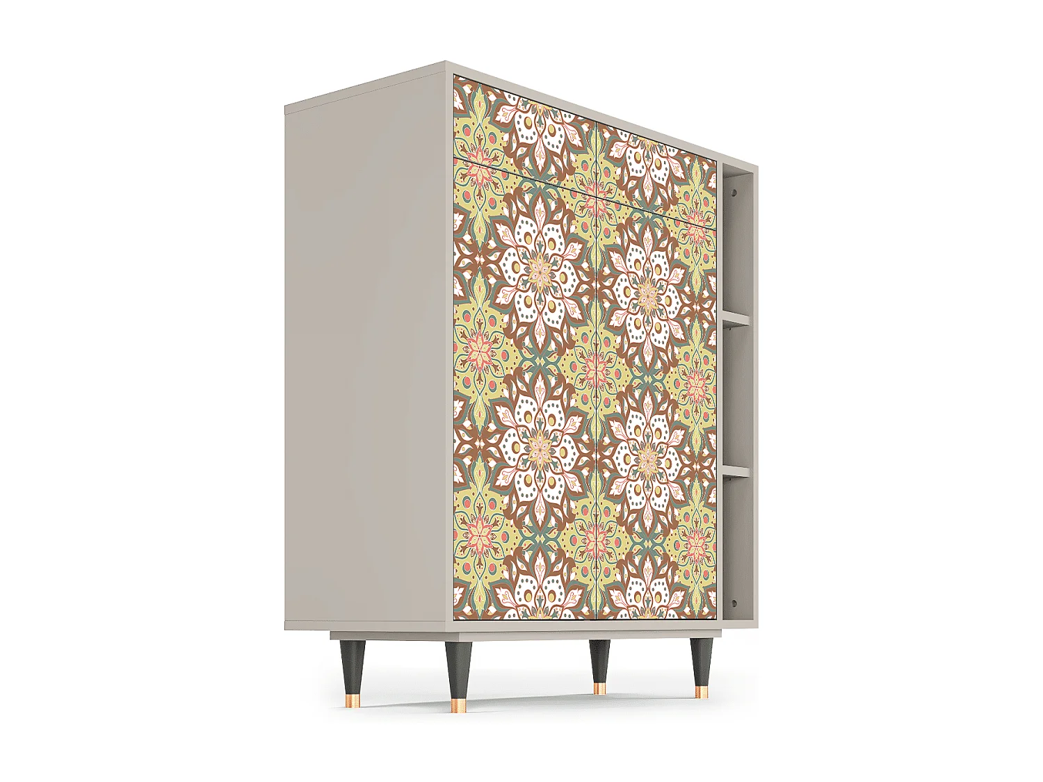 Kredens - 96х110х41 cm - BS6 - Chinese Tea, Piaskowy