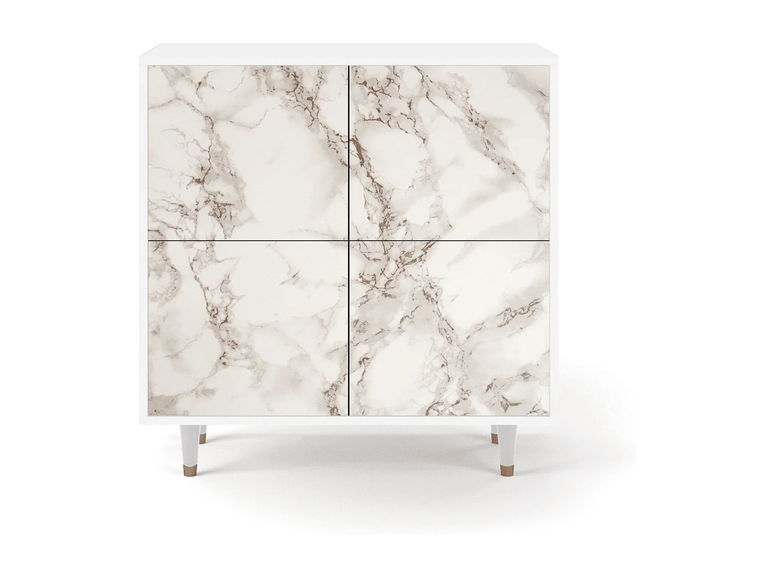 Aparador - 94x96x48 cm - BS3 - Milk Marble, Branco