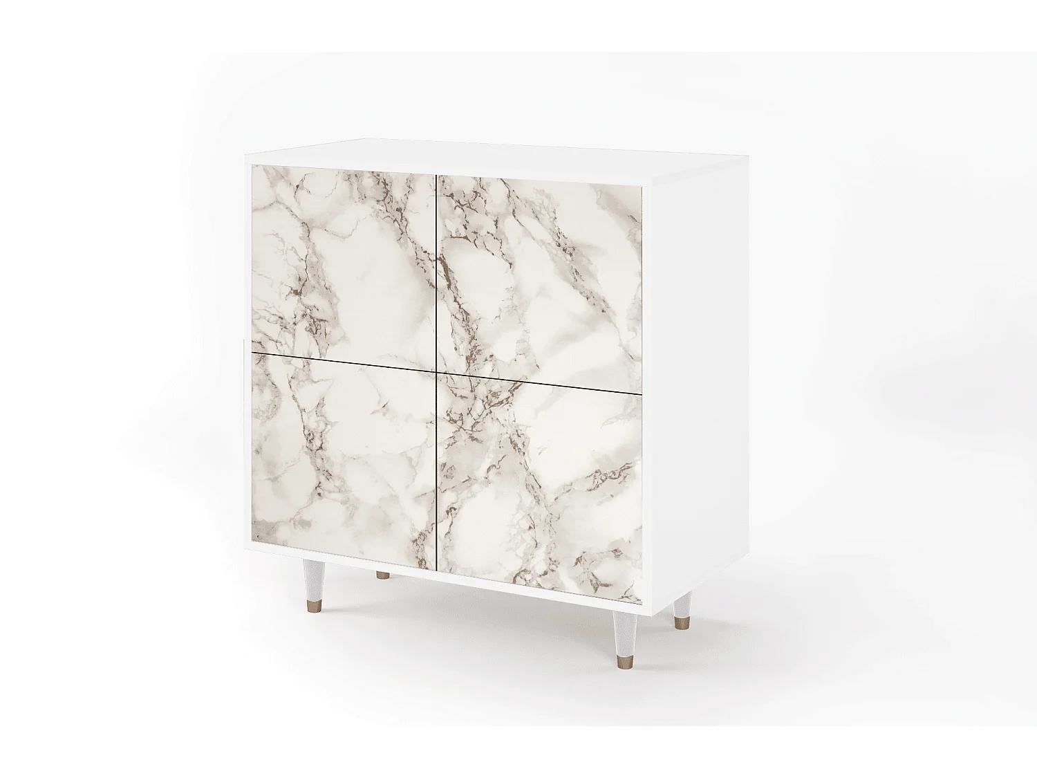 Aparador - 94x96x48 cm - BS3 - Milk Marble, Branco
