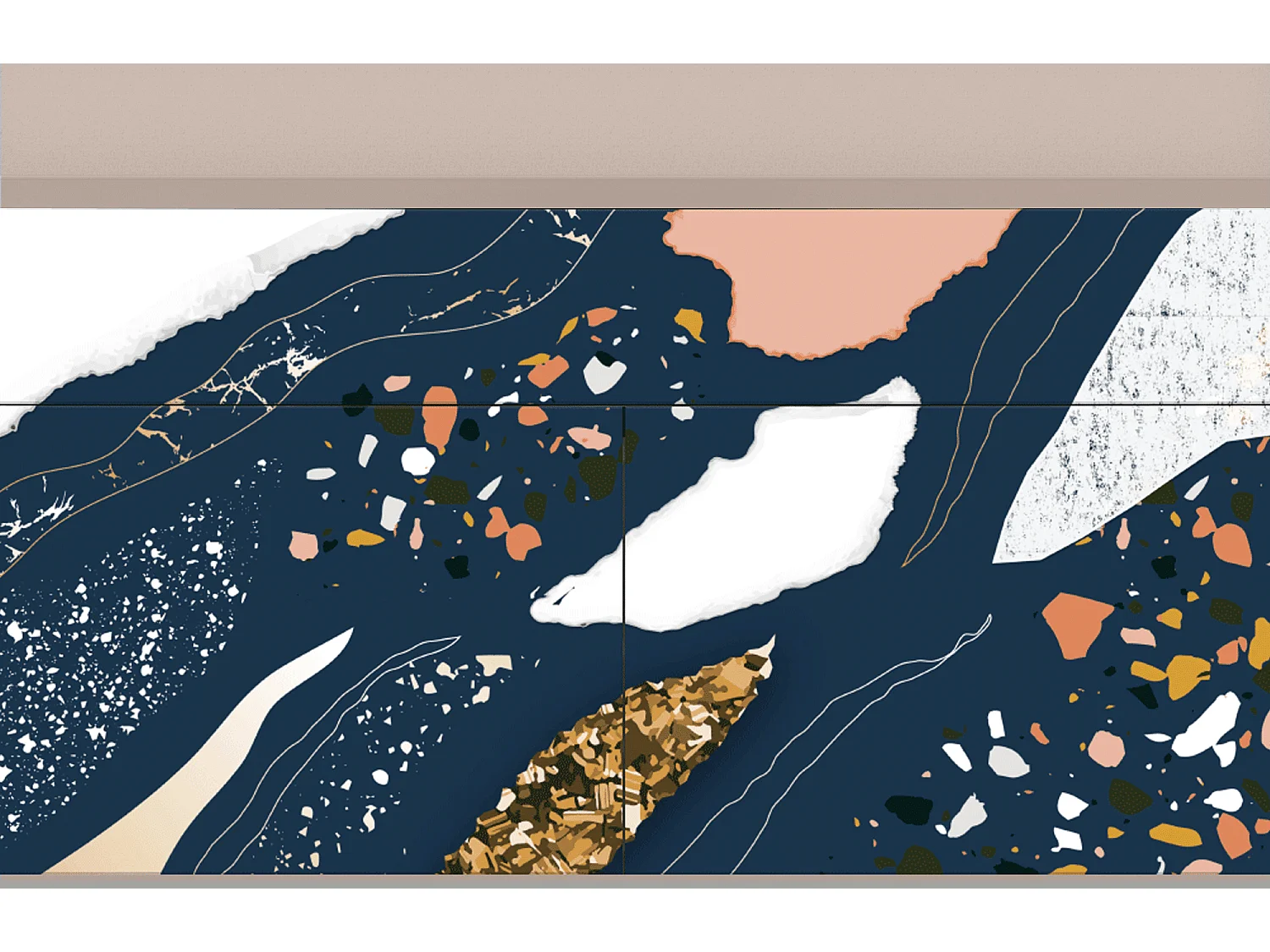 Kredens - 115x85x48 cm - BS4 - Nude Iceberg, Latte