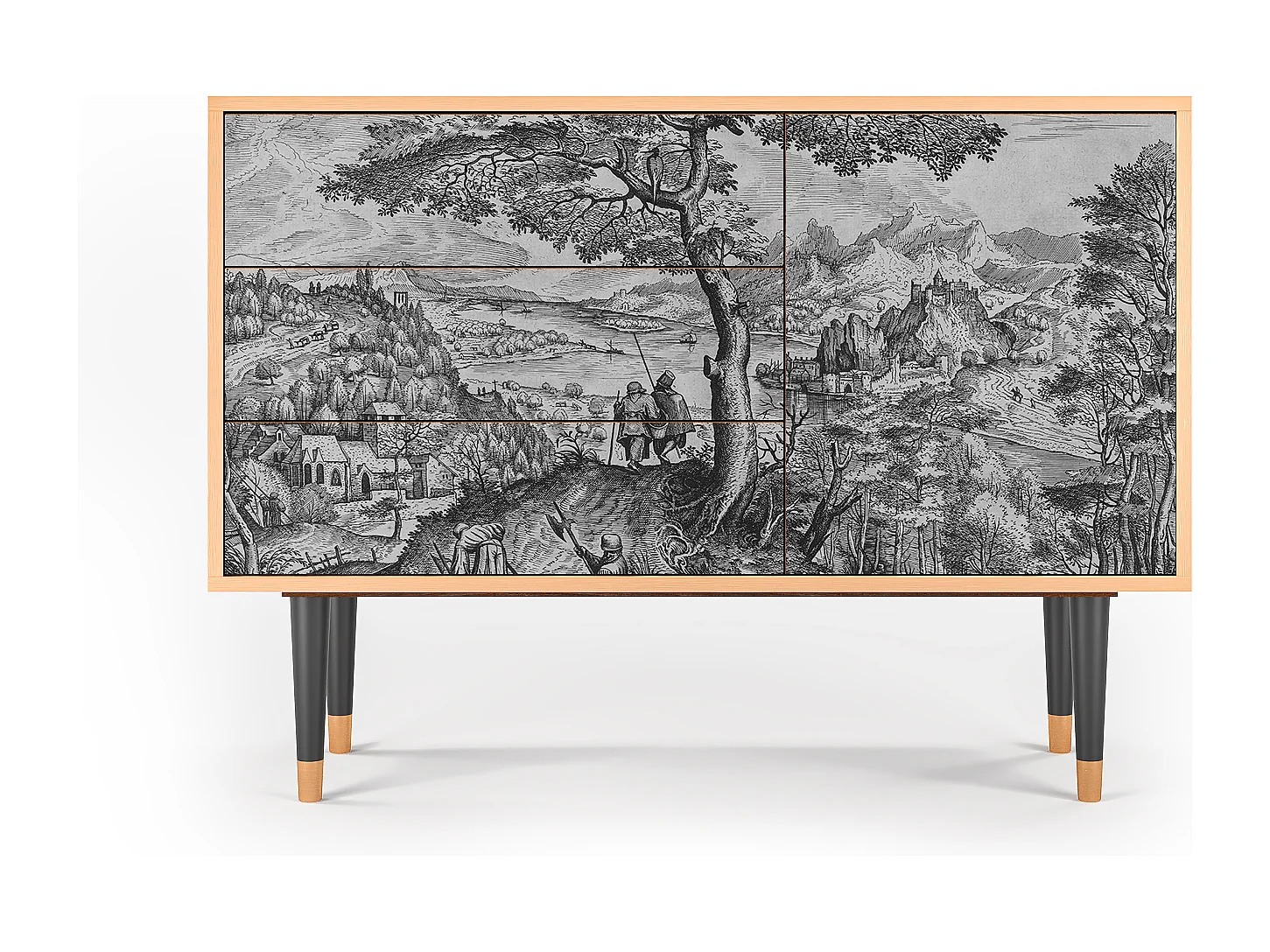 Aparador - 115х84х41 cm - S3 - Milites Requiescentes, Nogueira