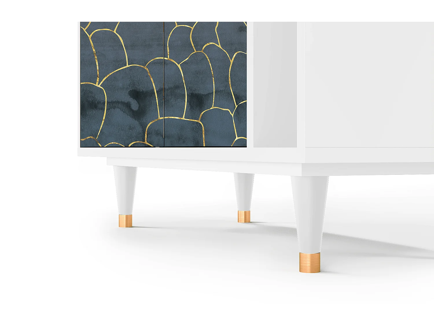 Sideboard - 96х110х41 cm - BS6 - Blue Lagoon, Weiß