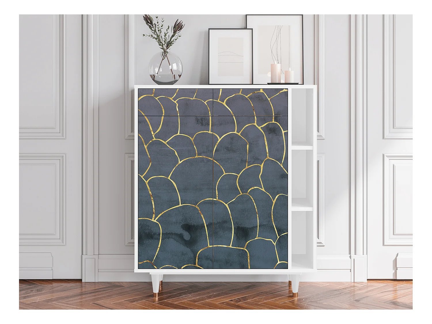 Buffet - 96х110х41 cm - BS6 - Blue Lagoon, Blanc
