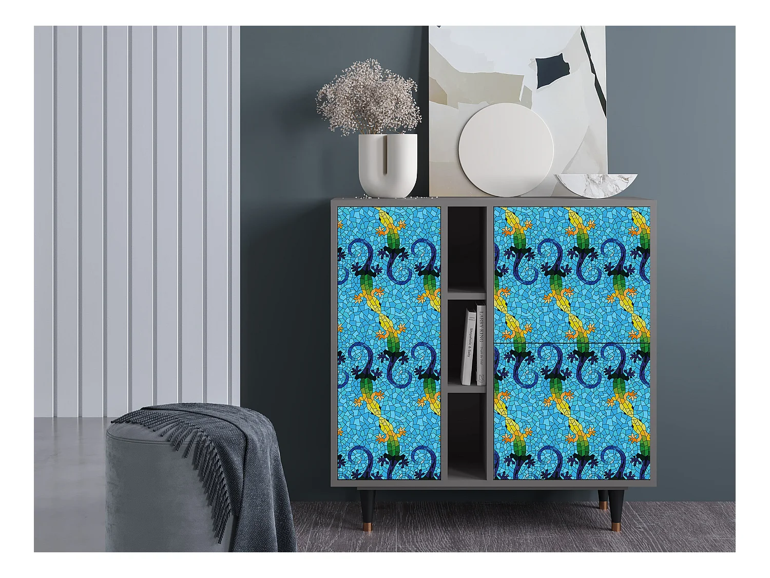 Buffet - 94х96х41 cm - BS5 - Gaudi's Lizard, Gris