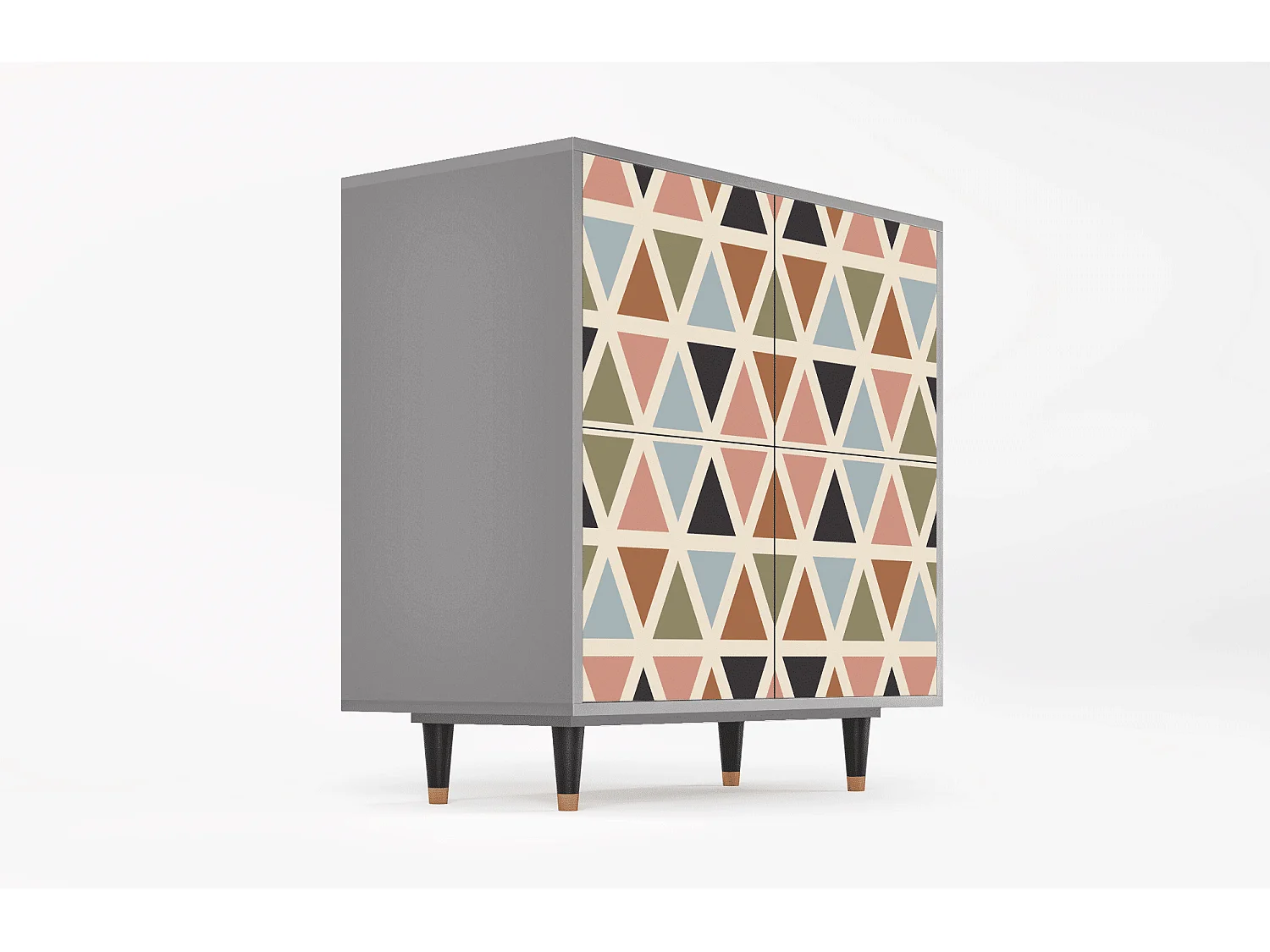 Credenza - 94x96x48 cm - BS3 - Royal Triangles, Grigio