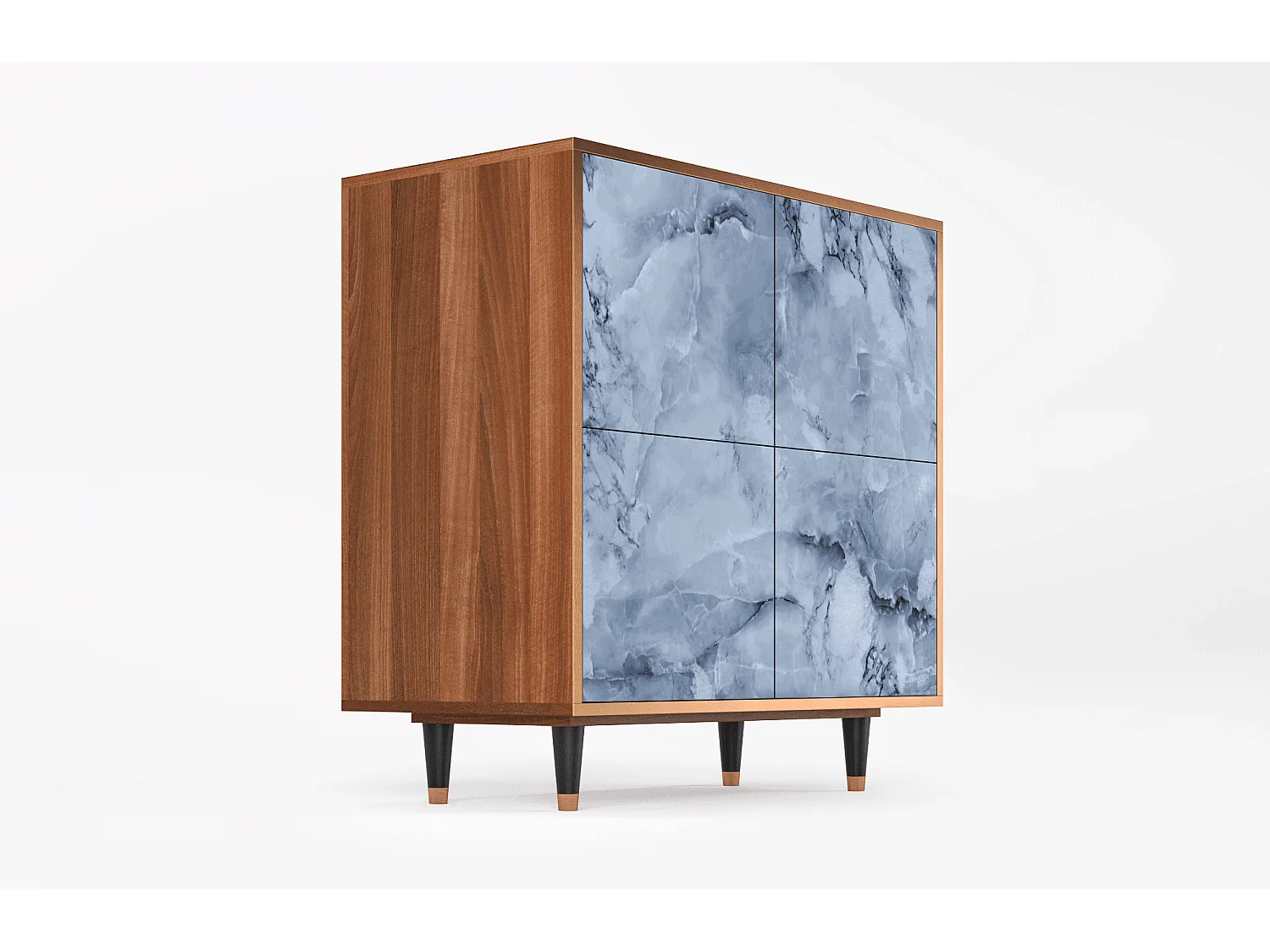 Sideboard - 94x96x48 cm - BS3 - Feather Ice, Walnuss