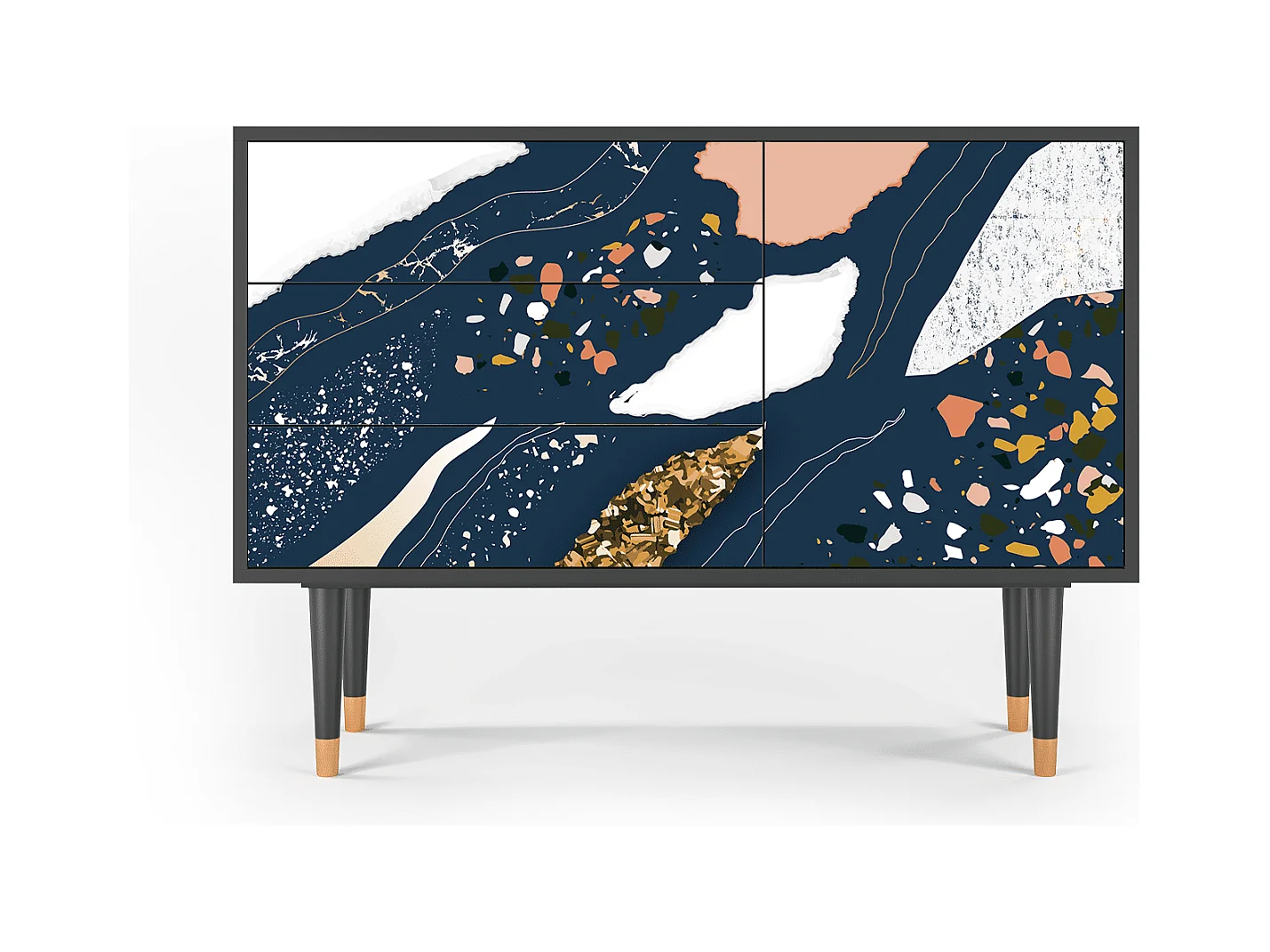 Dressoir - 115х84х41 cm - S3 - Nude Iceberg, Antraciet