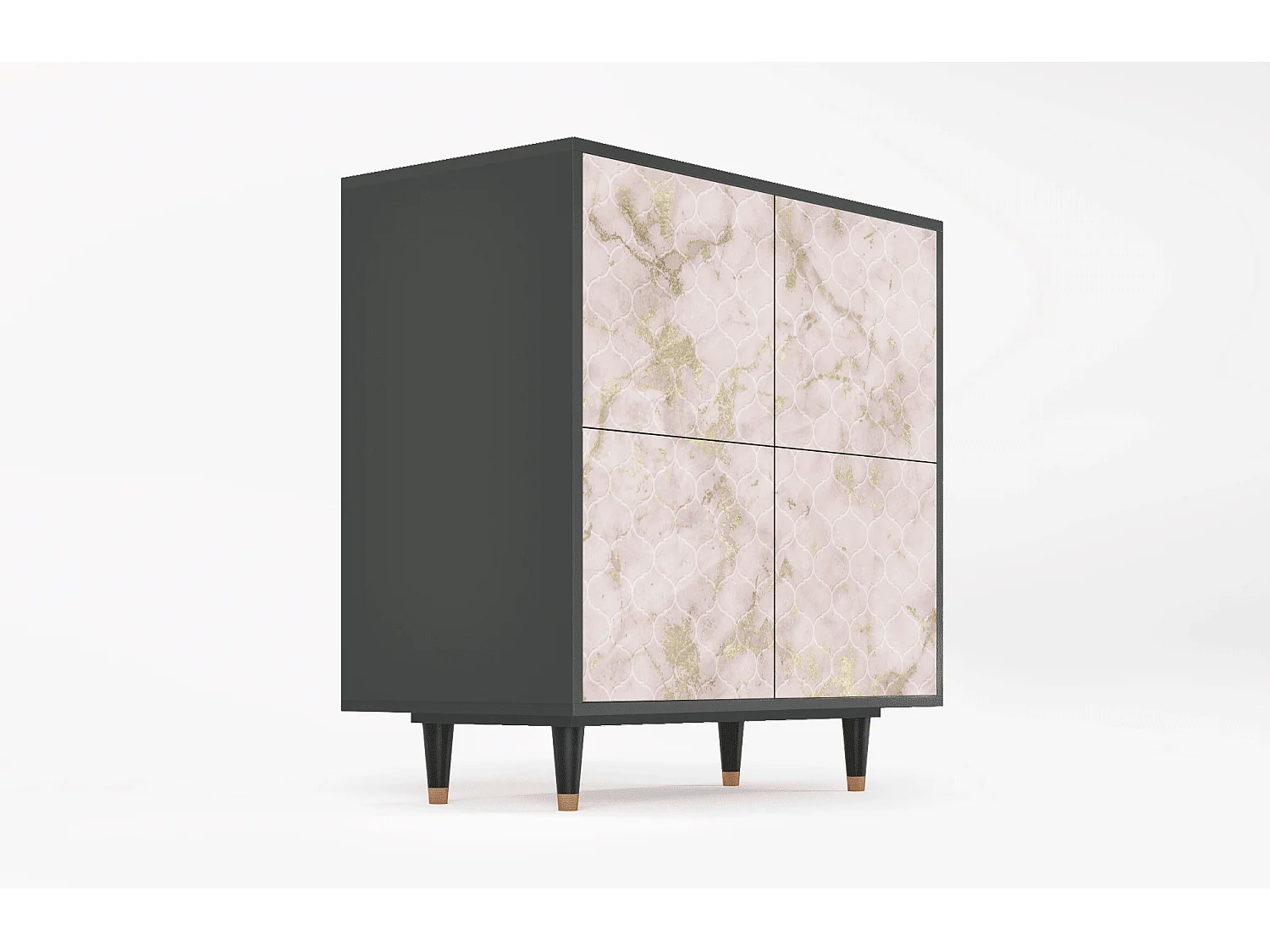 Buffet - 94x96x48 cm - BS3 - Dirty Roses, Anthracite