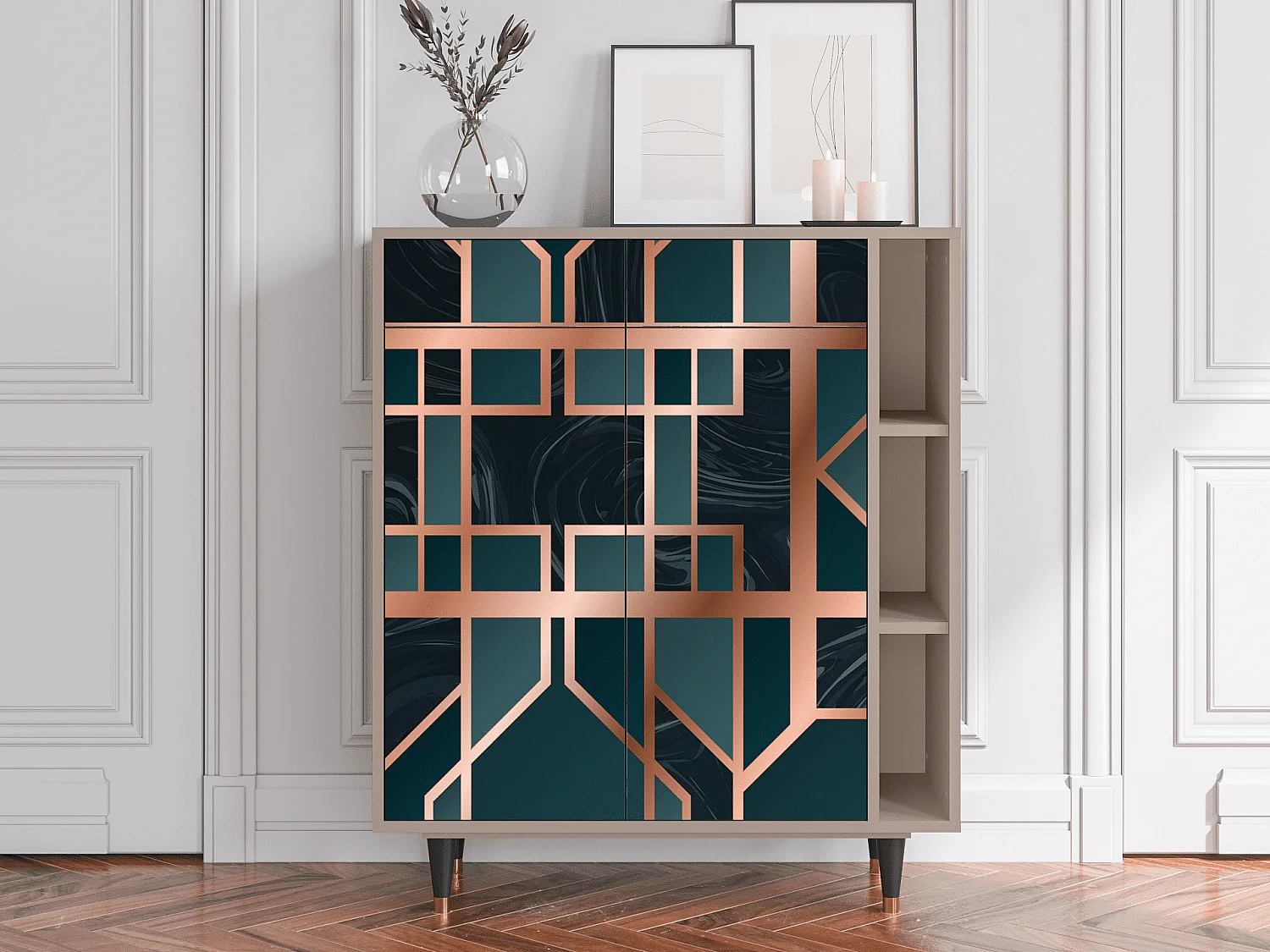 Kredens - 96х110х41 cm - BS6 - Emerald Metro, Latte