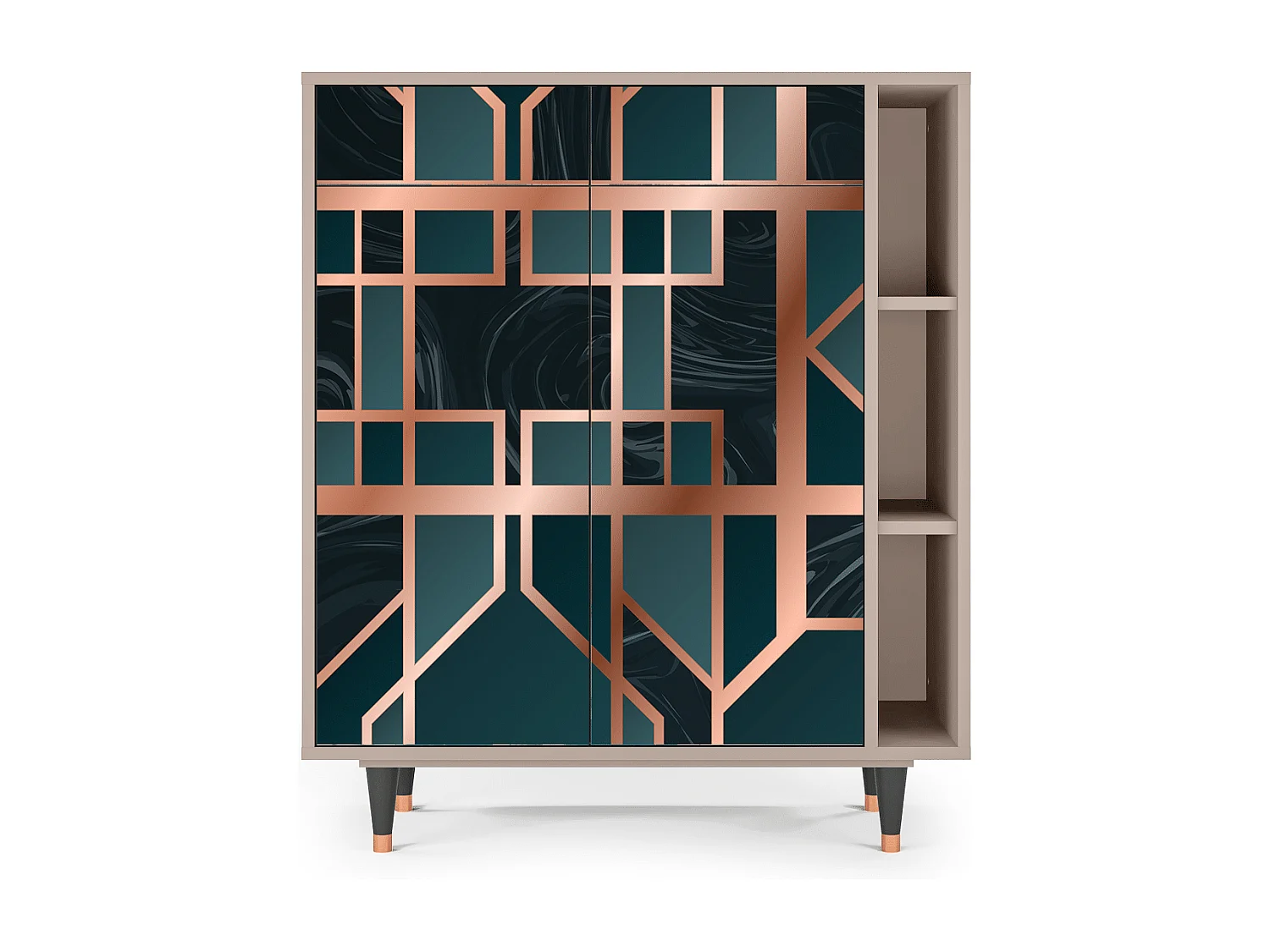 Kredens - 96х110х41 cm - BS6 - Emerald Metro, Latte