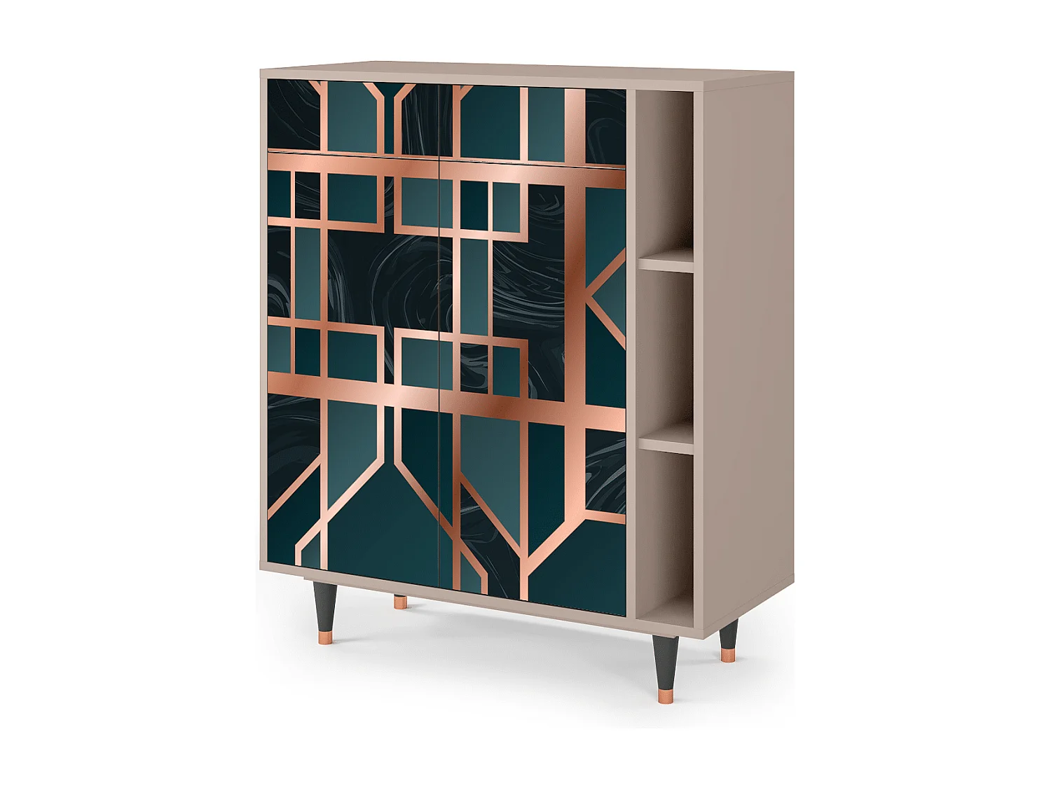 Kredens - 96х110х41 cm - BS6 - Emerald Metro, Latte