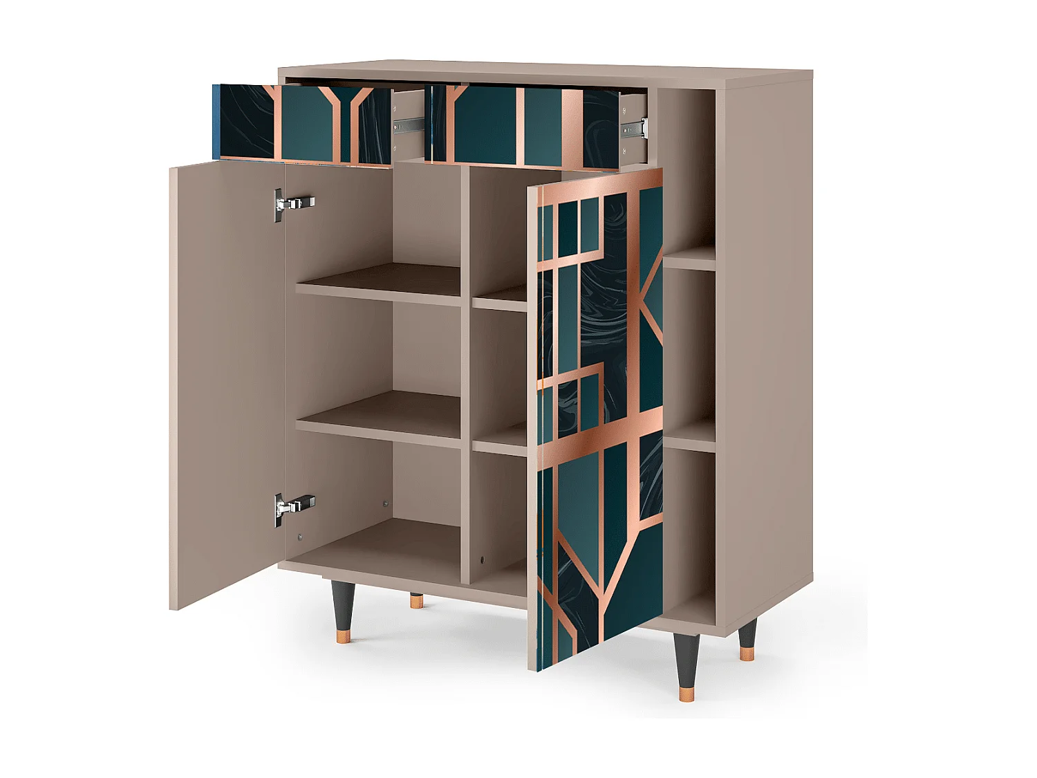 Dressoir - 96х110х41 cm - BS6 - Emerald Metro, Latte