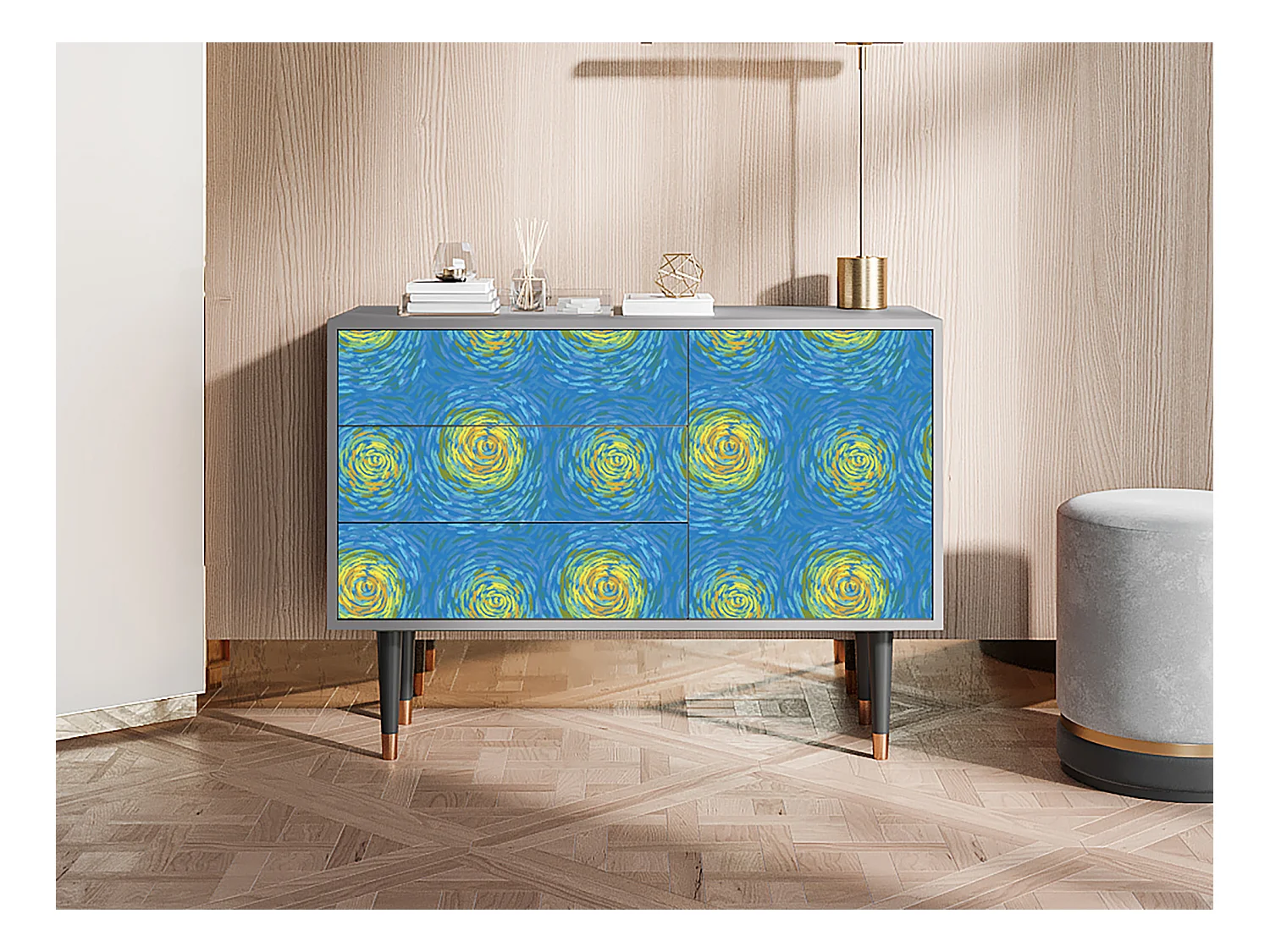 Credenza - 115х84х41 cm - S3 - Van Gogh Lights, Grigio