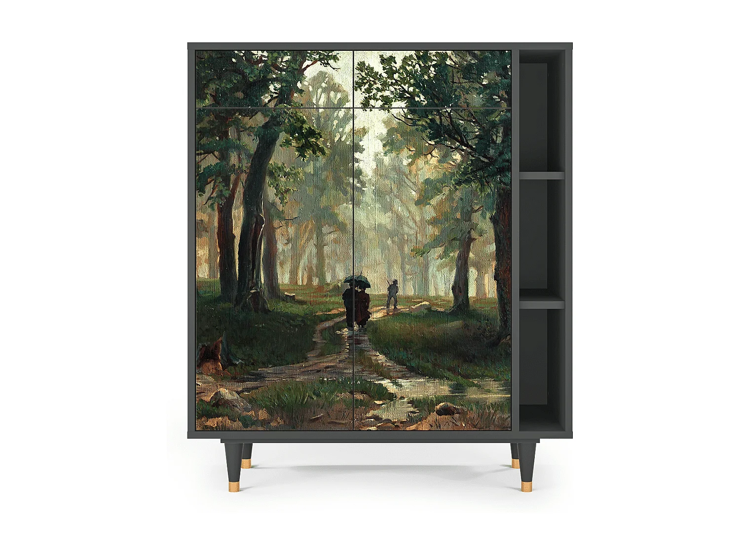 Buffet - 96х110х41 cm - BS6 -  Rain in the Oak Forest, Anthracite
