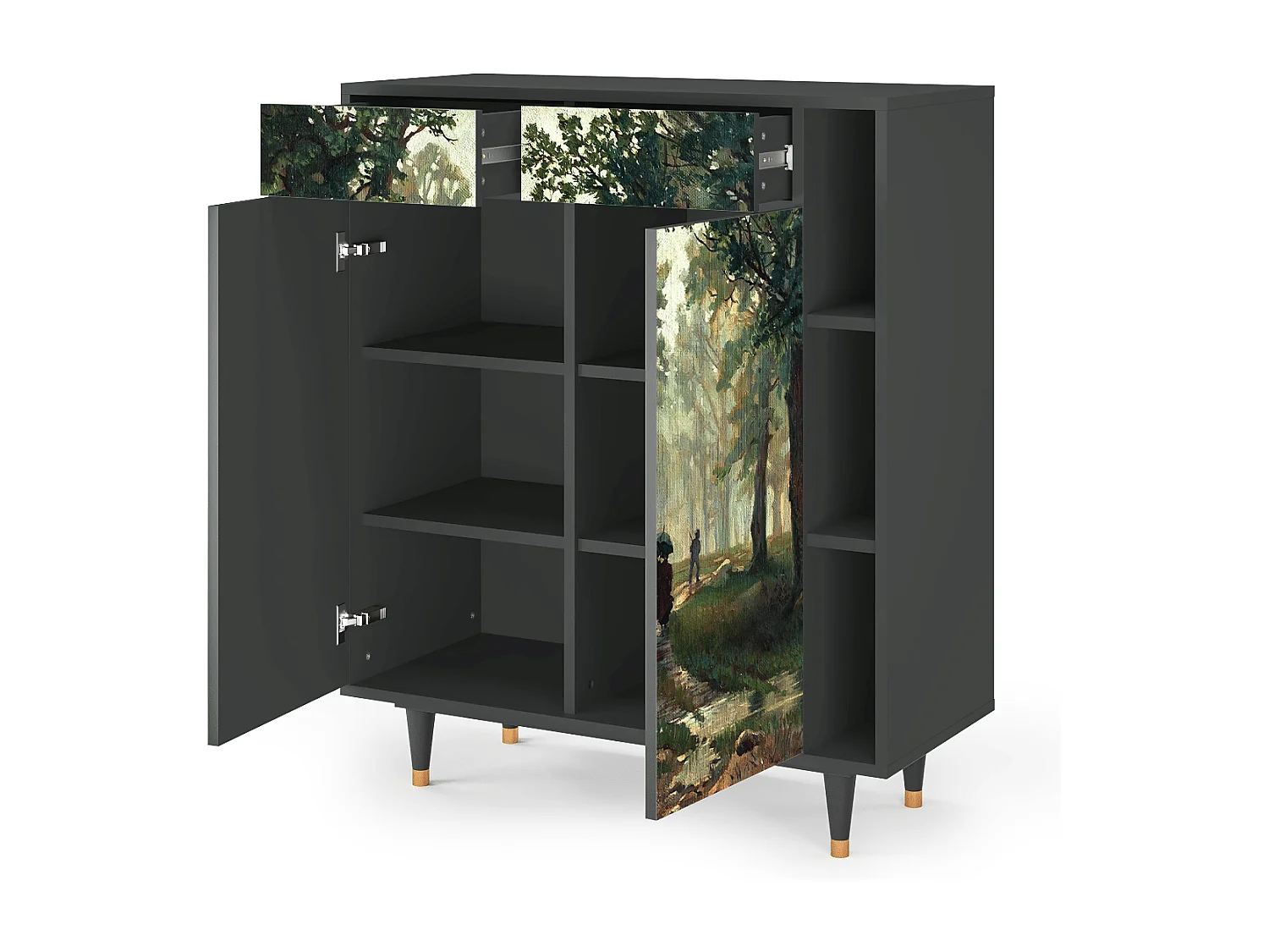 Buffet - 96х110х41 cm - BS6 -  Rain in the Oak Forest, Anthracite