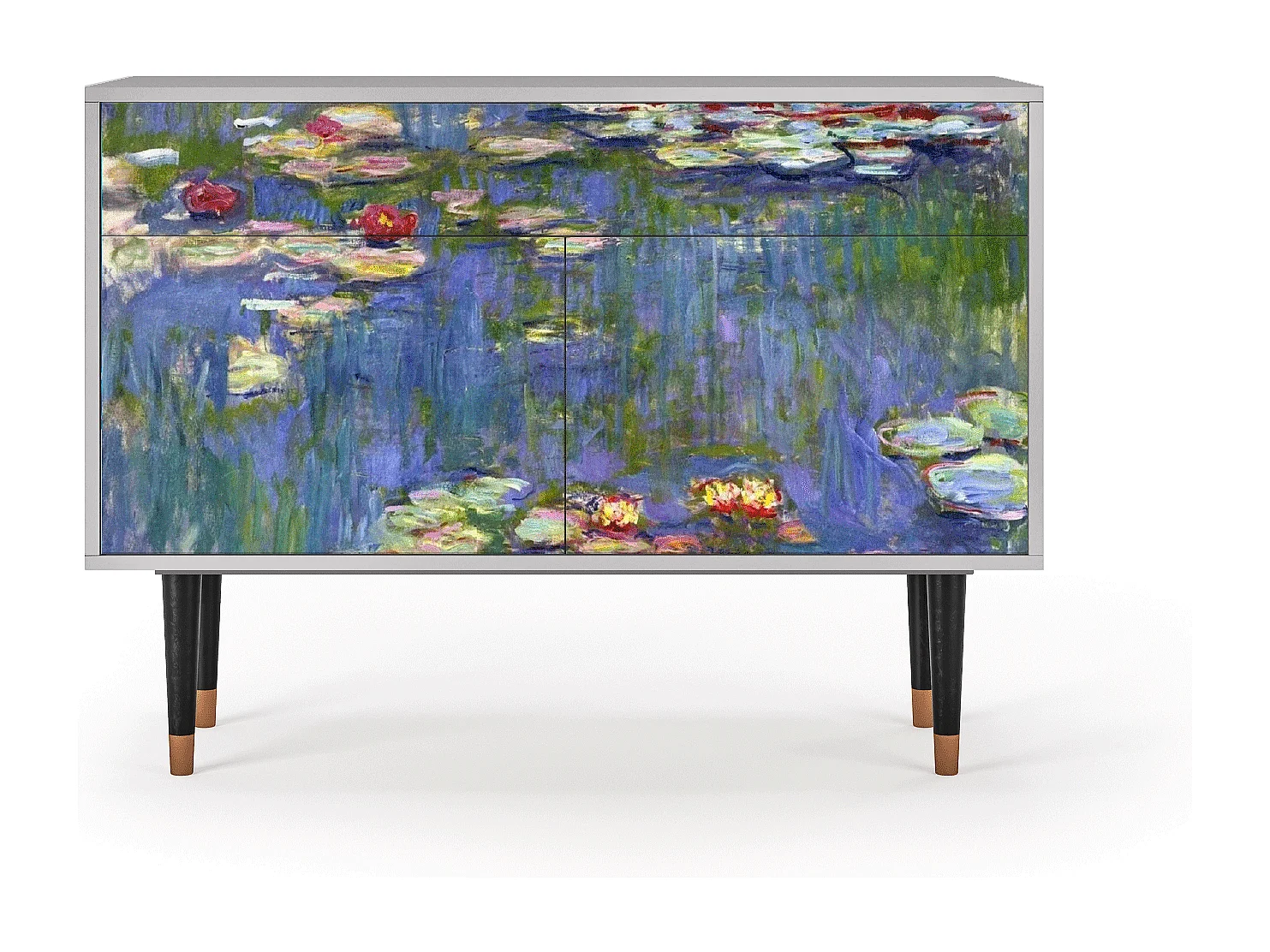 Dressoir - 115x85x48 cm - BS4 - The water lily pond  , Grijs