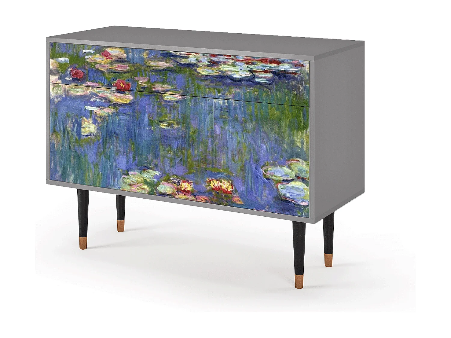 Dressoir - 115x85x48 cm - BS4 - The water lily pond  , Grijs