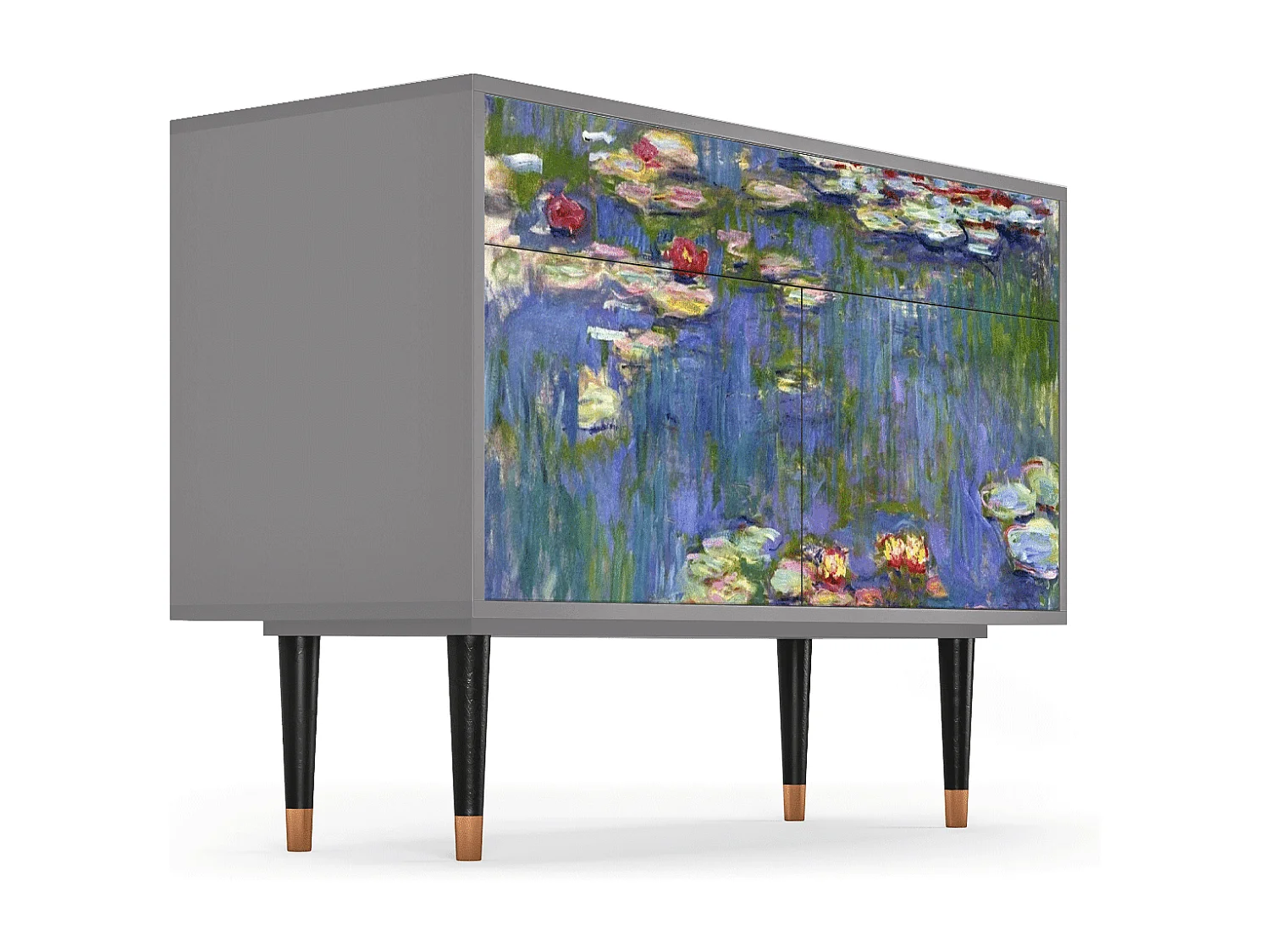Dressoir - 115x85x48 cm - BS4 - The water lily pond  , Grijs