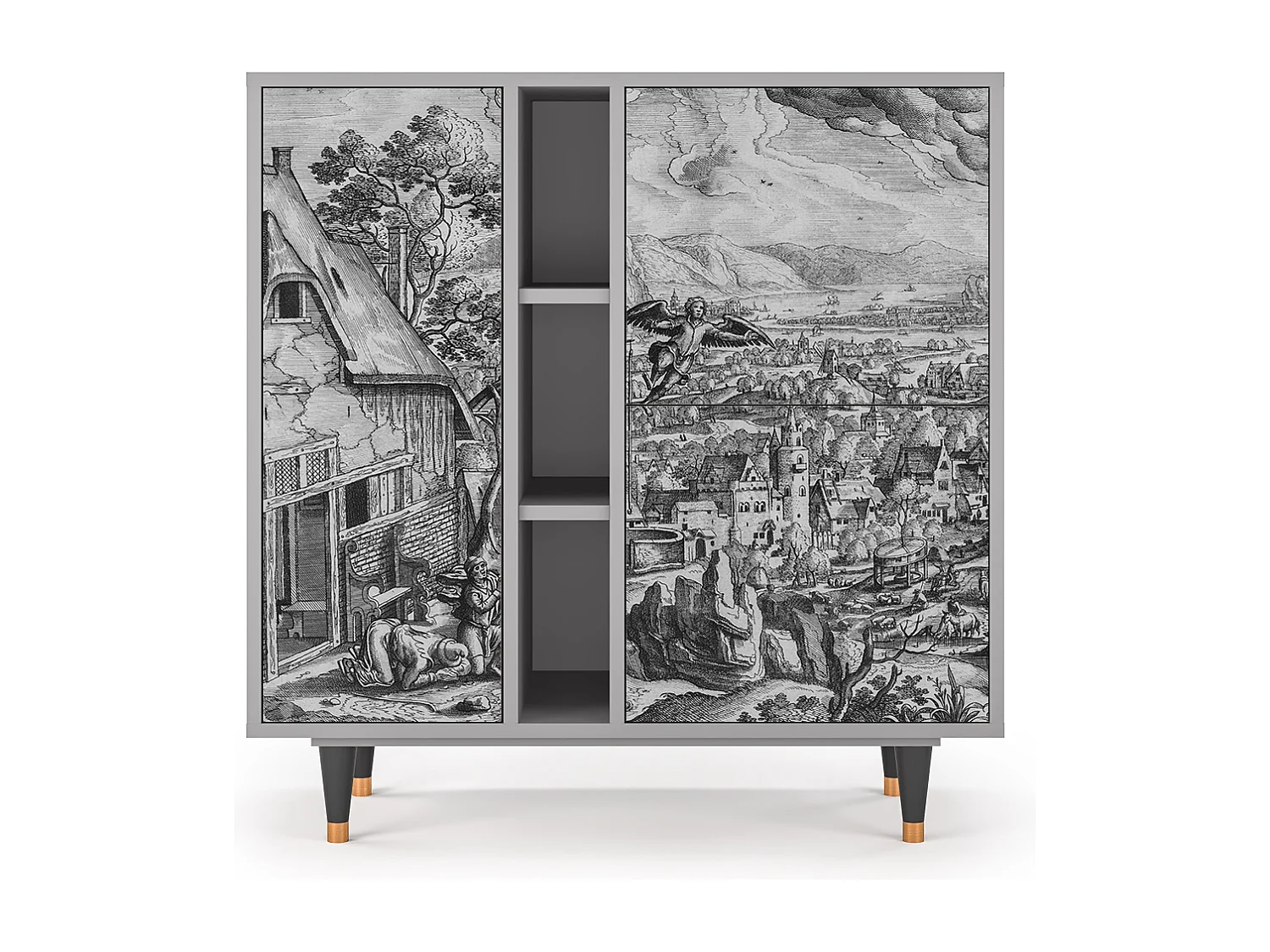 Dressoir - 94х96х41 cm - BS5 - Departure, Grijs