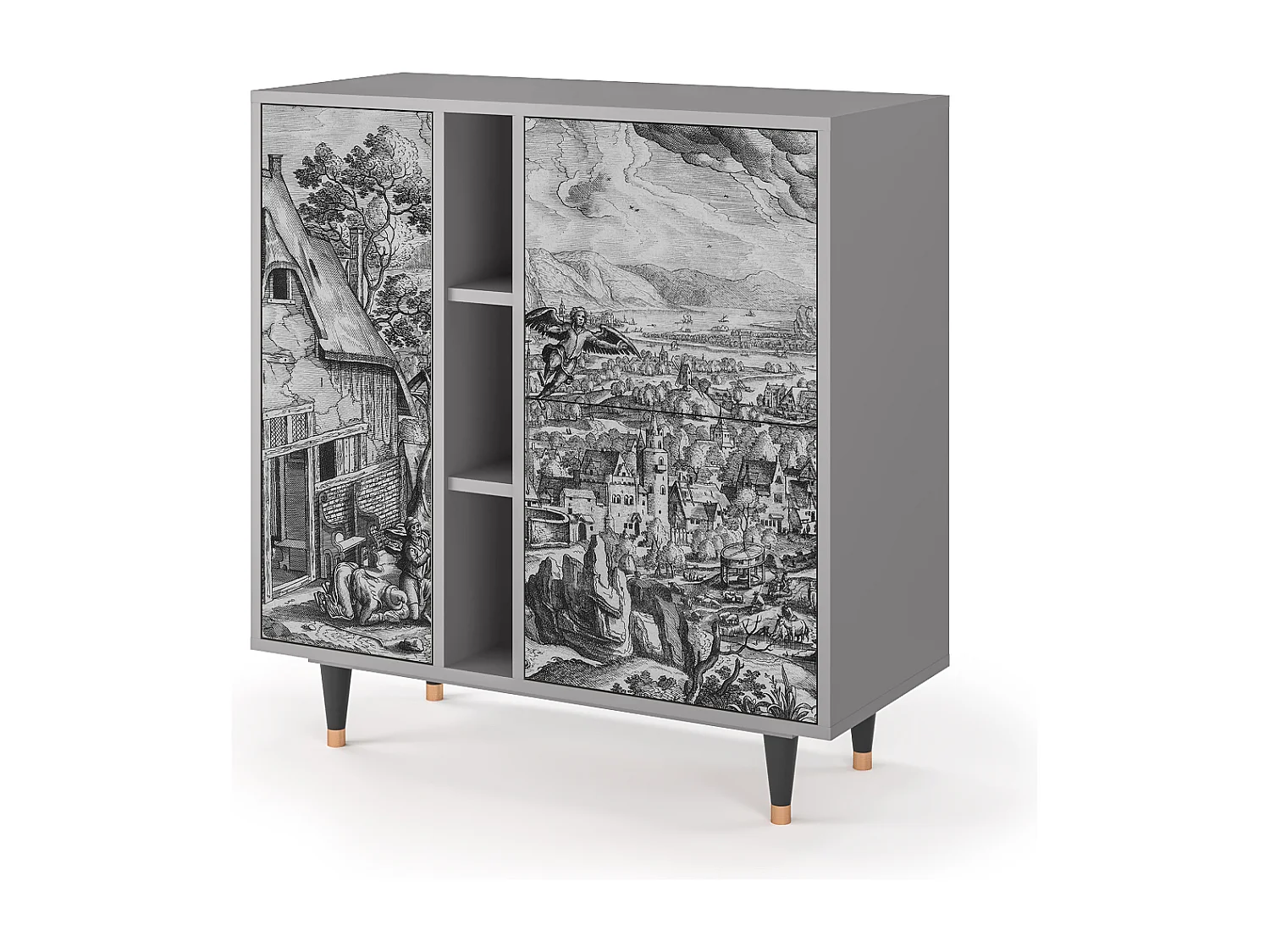 Dressoir - 94х96х41 cm - BS5 - Departure, Grijs