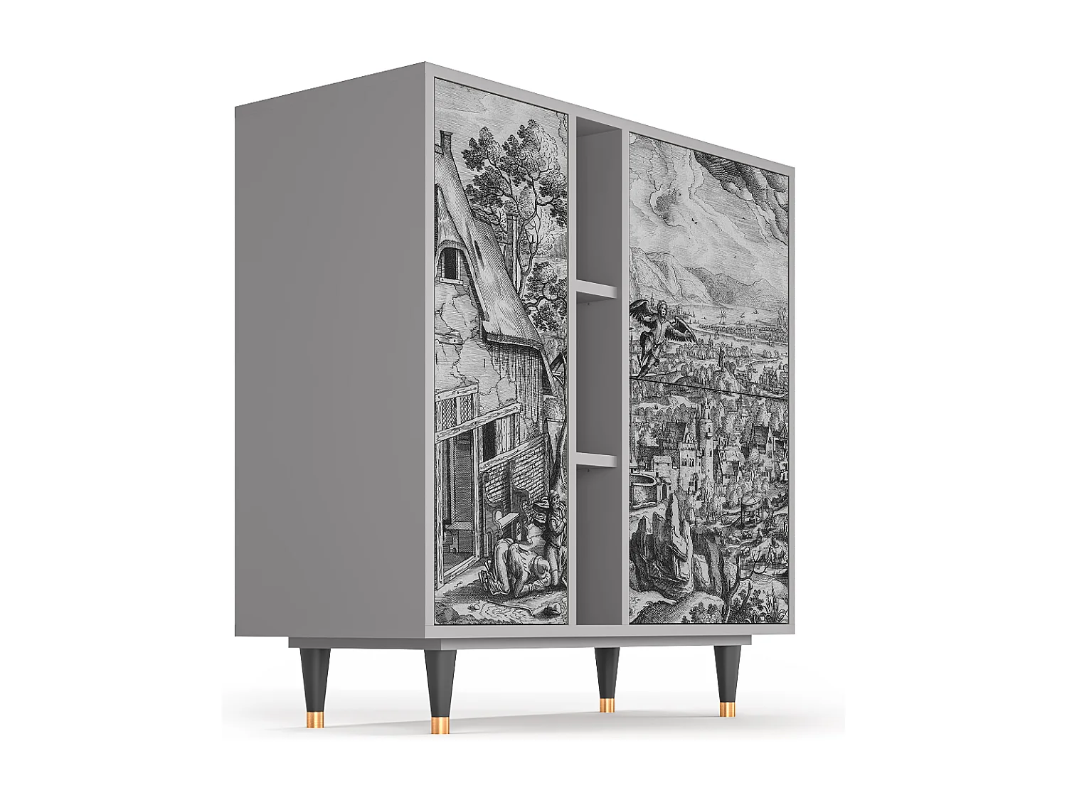 Dressoir - 94х96х41 cm - BS5 - Departure, Grijs