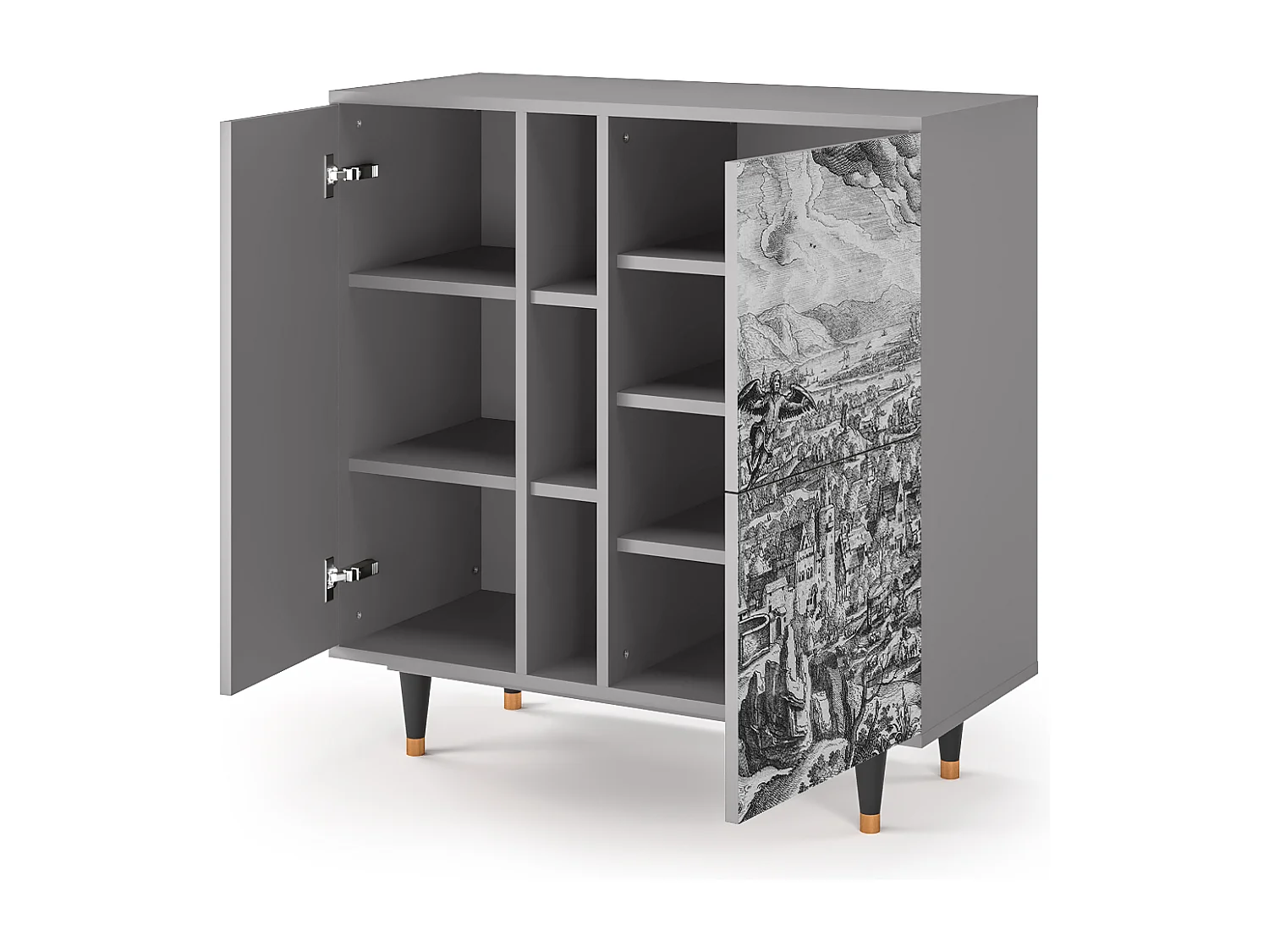 Dressoir - 94х96х41 cm - BS5 - Departure, Grijs