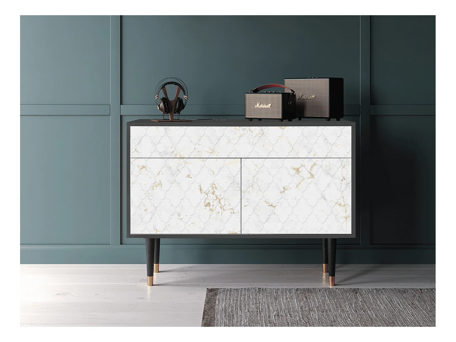 Sideboard - 115x85x48 cm - BS4 - Sweet Cotton, Anthrazit