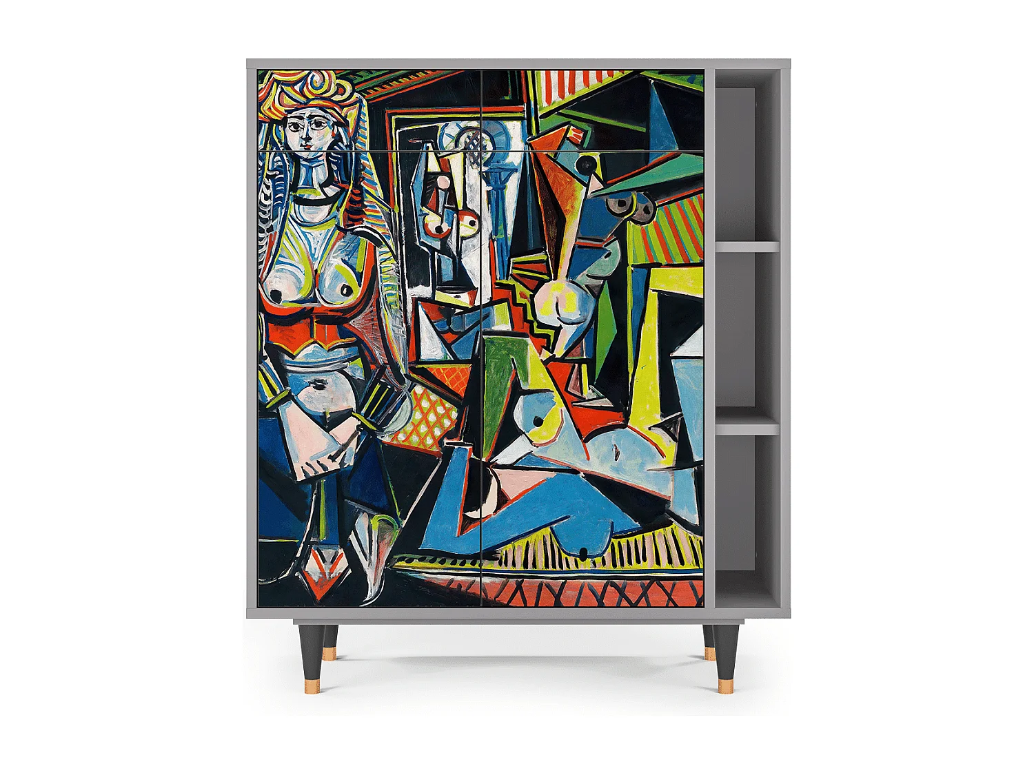 Kredens - 96х110х41 cm - BS6 - Women of Algiers, Szary